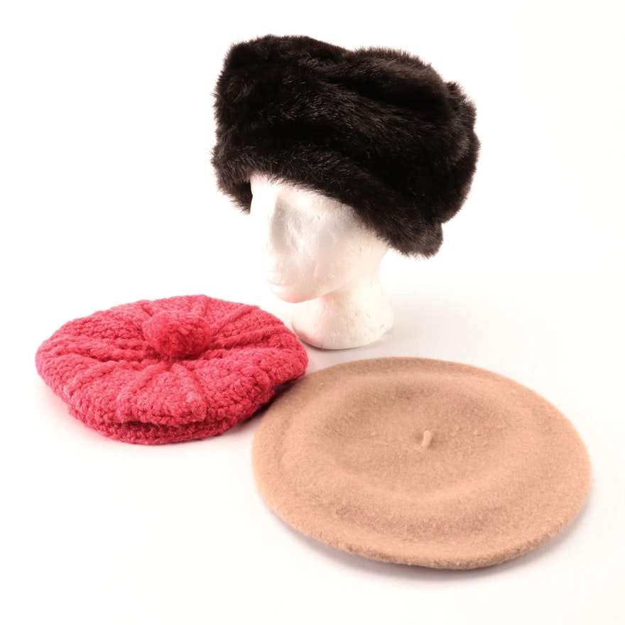 Importina Embellished Wool Beret with Other Hats