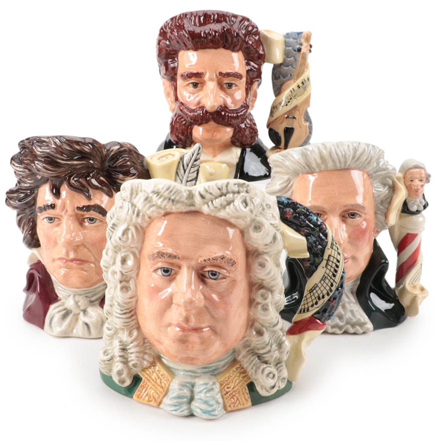 Royal Doulton "Handel" and Other Ceramic Character Jugs