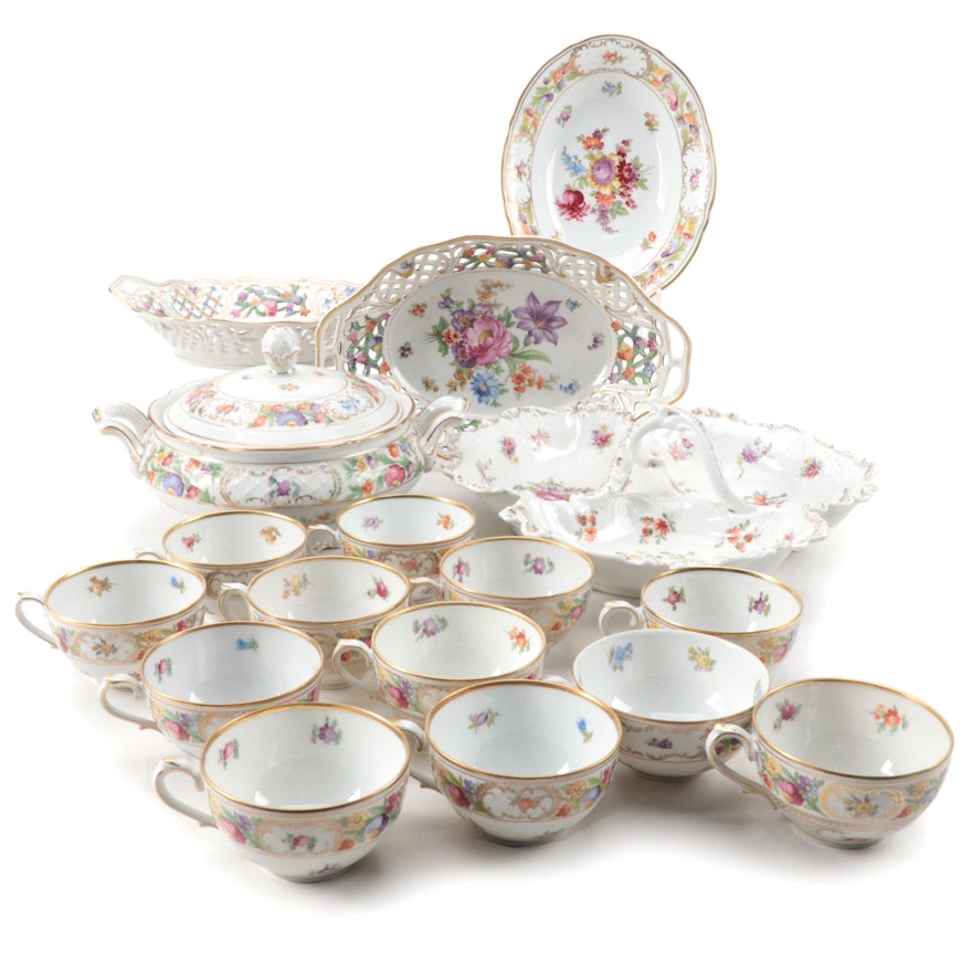 Schumann "Empress Dresden" and Other Dresden Style Tableware