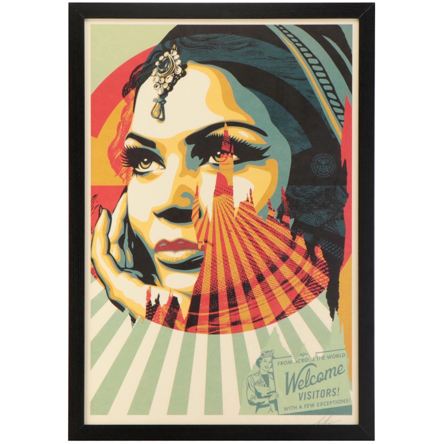 Shepard Fairey Offset Print "Welcome Visitors!"