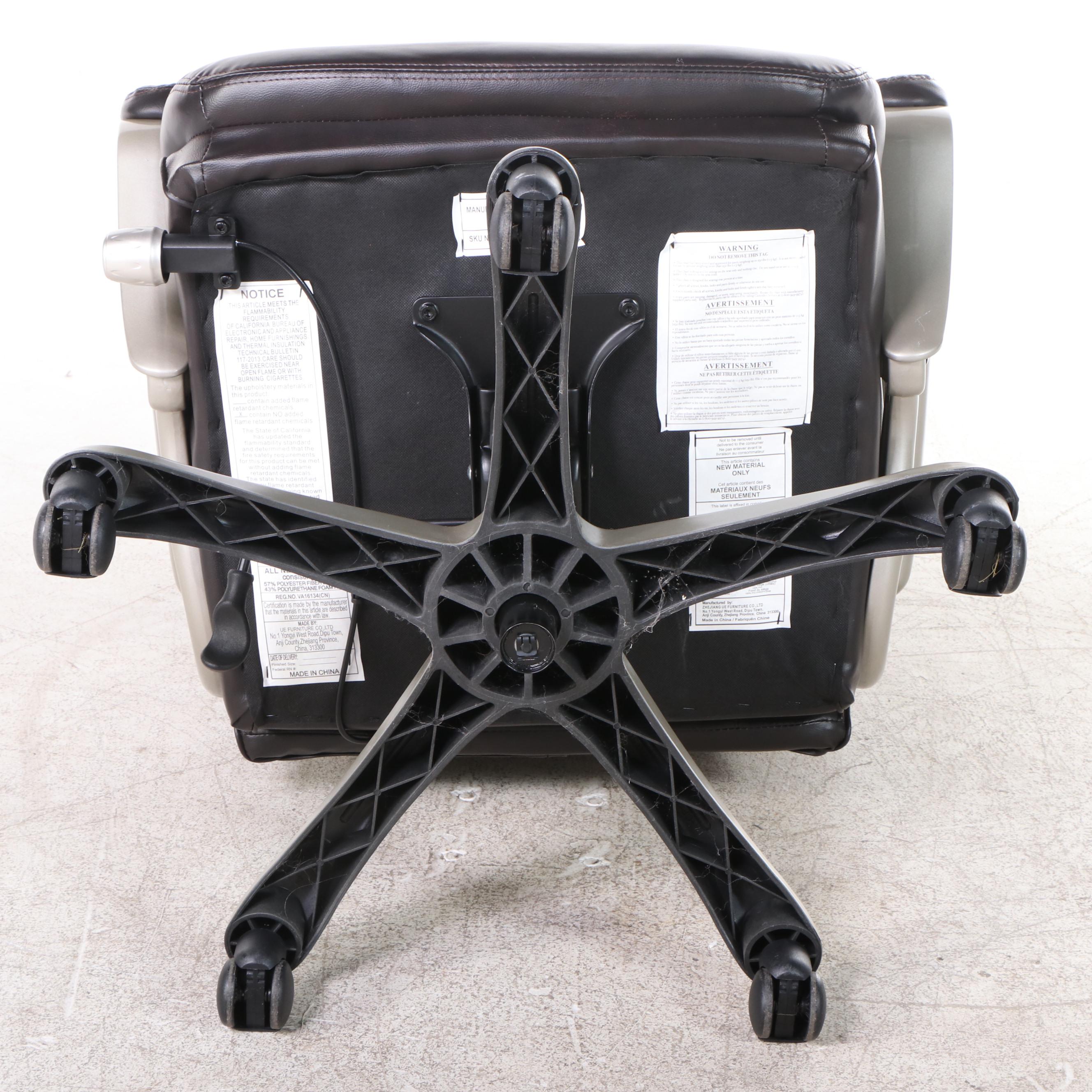 UE Furniture Co. Ltd. Faux-Leather Adjustable Swivel-Tilt Desk Chair
