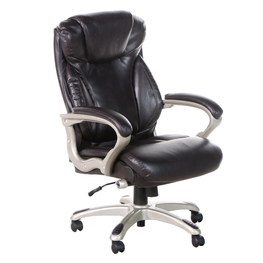 UE Furniture Co. Ltd. Faux-Leather Adjustable Swivel-Tilt Desk Chair