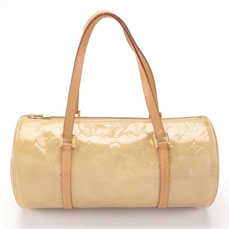 Louis Vuitton Bedford Handbag in Monogram Vernis and Vachetta Leather
