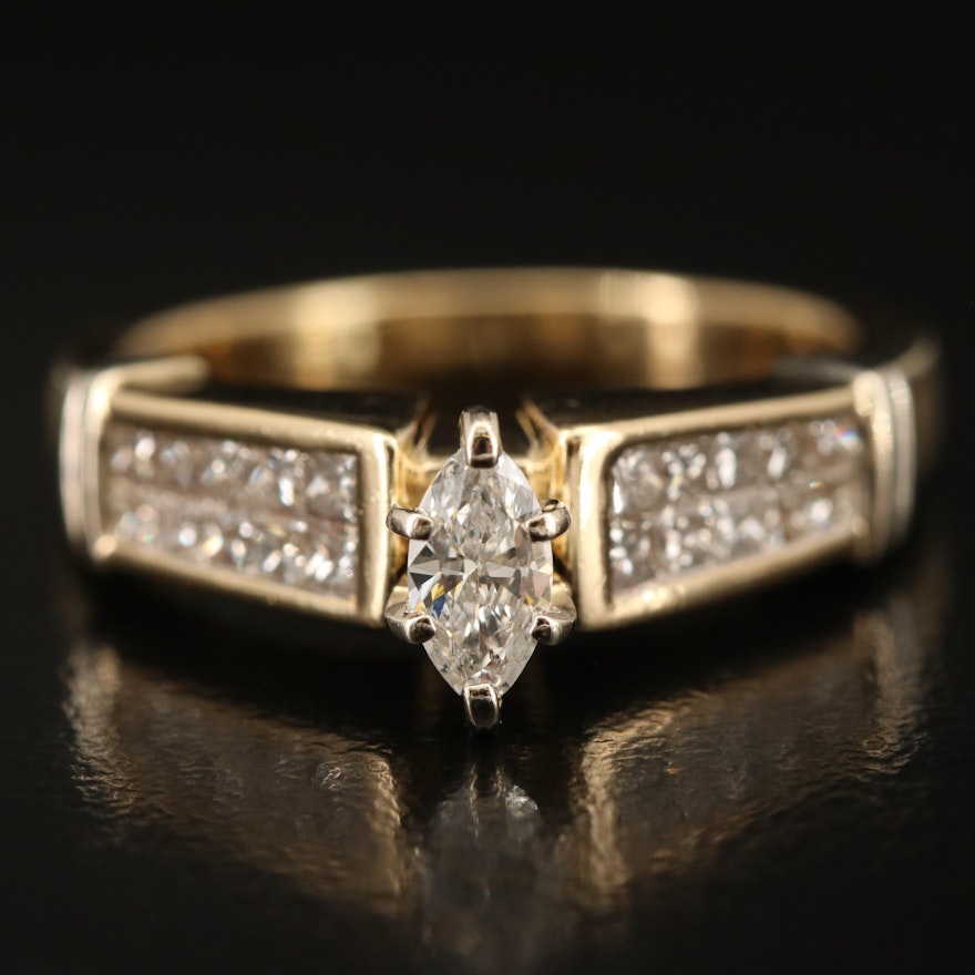 14K 0.93 CTW Diamond Ring