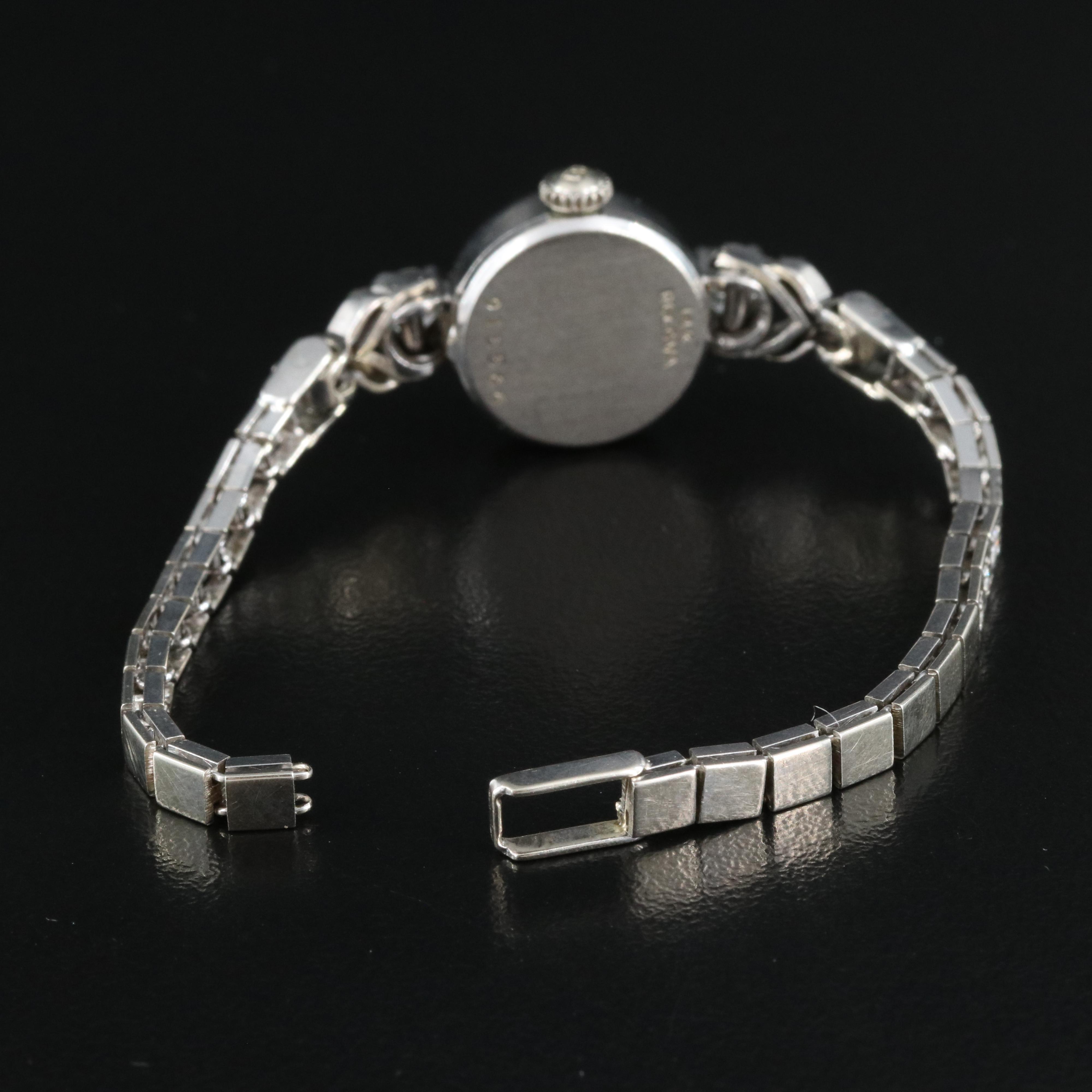 14K Bulova Diamond Case and 14K Diamond Partial Band Watch