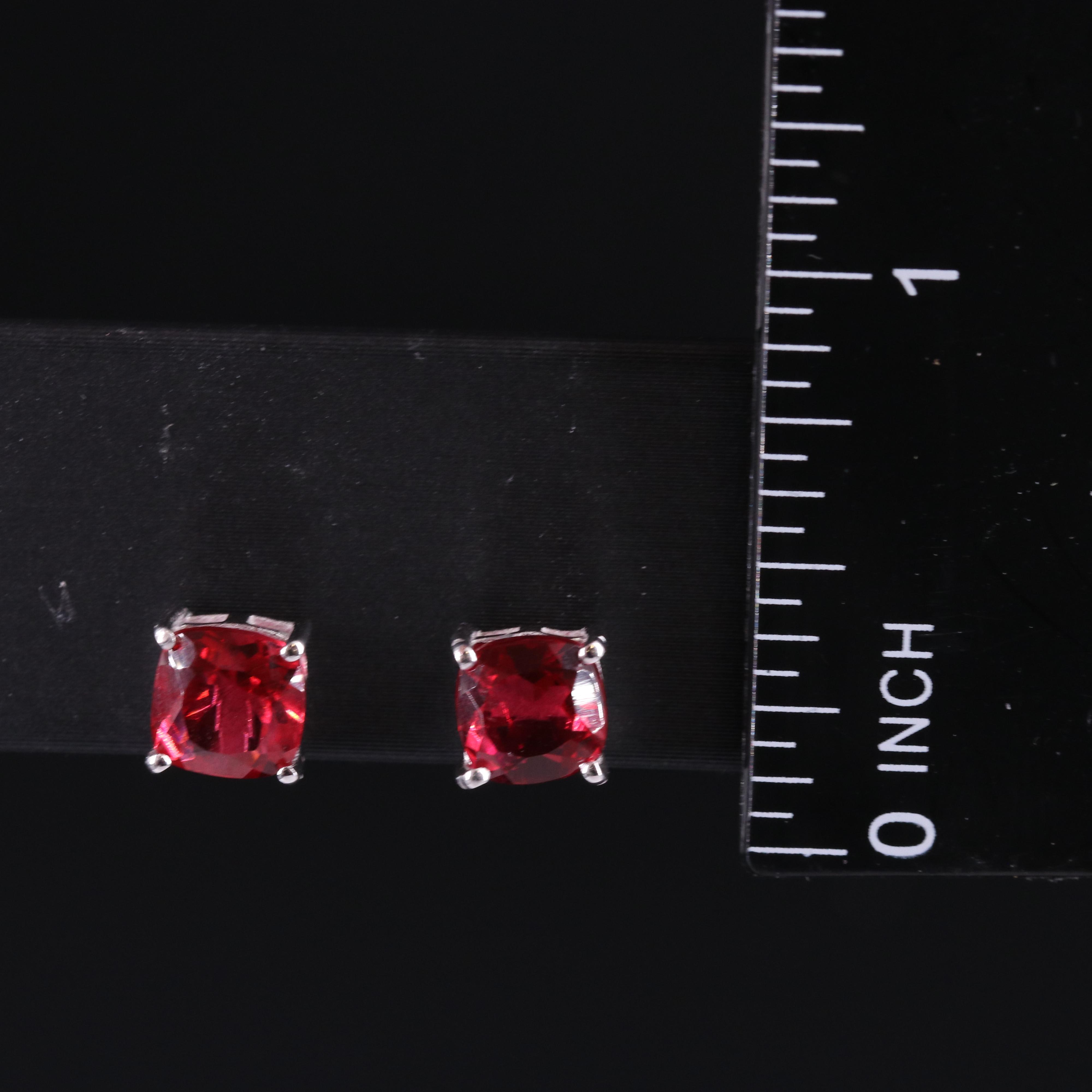 Stud Earring Trio Including Gemstones