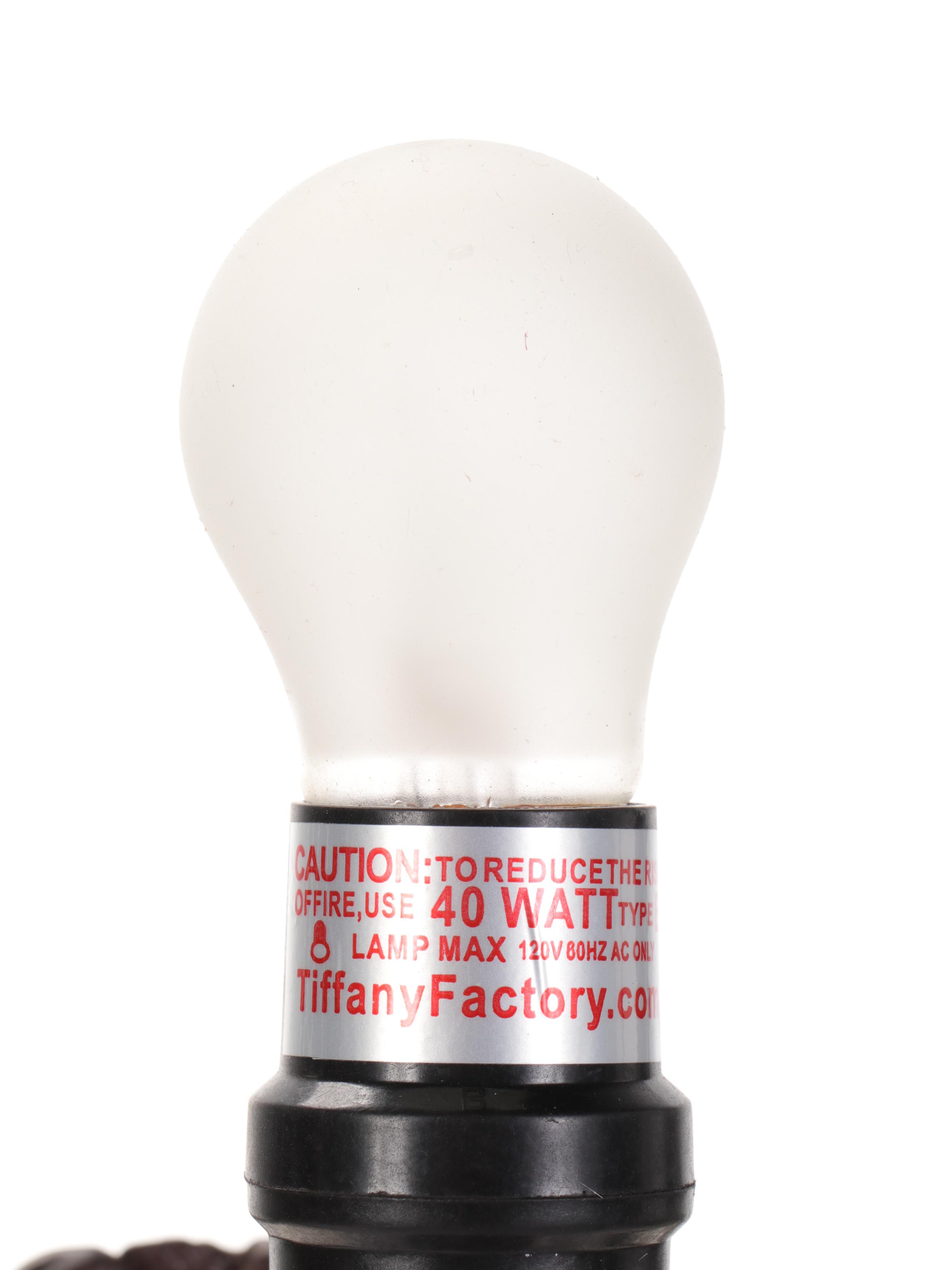 Tiffany Factory Slag Glass Hot Air Balloon Figural Table Lamp, 2013