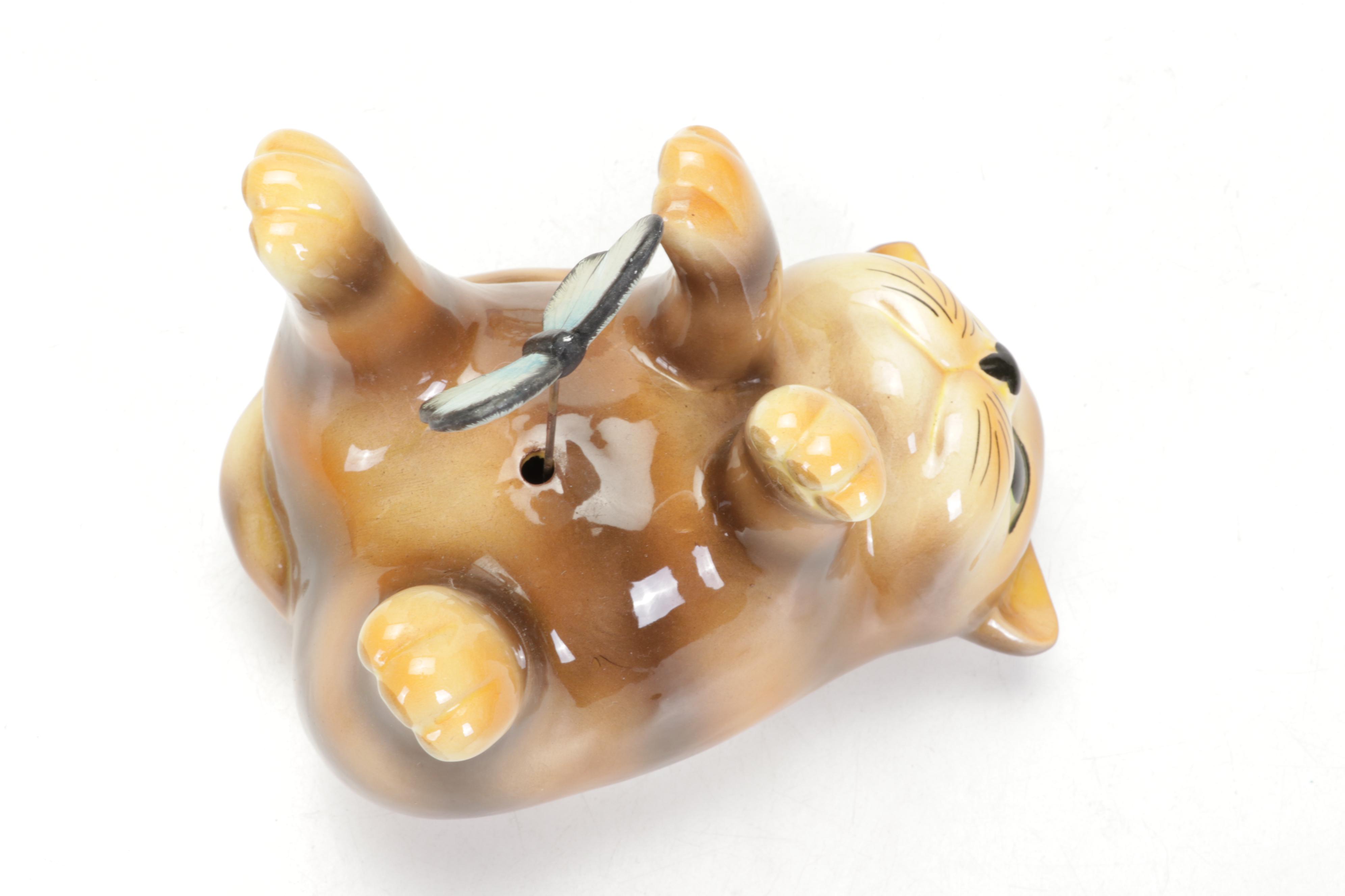 Schmid, Reuge and Enesco Cat Themed Music Boxes and Figurines