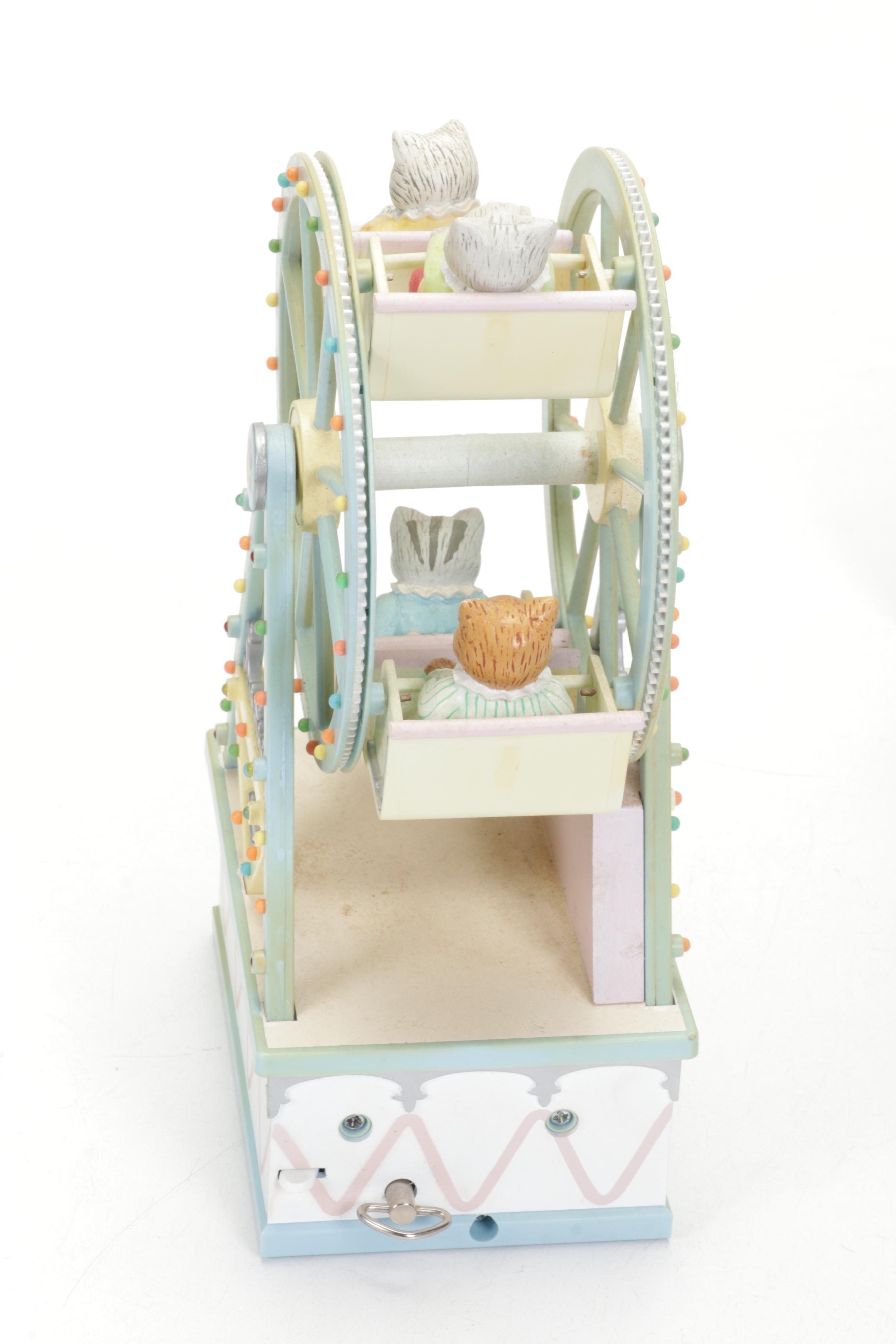 Schmid, Reuge and Enesco Cat Themed Music Boxes and Figurines