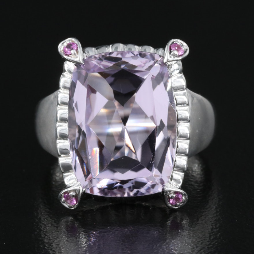 Sterling Amethyst and Sapphire Ring