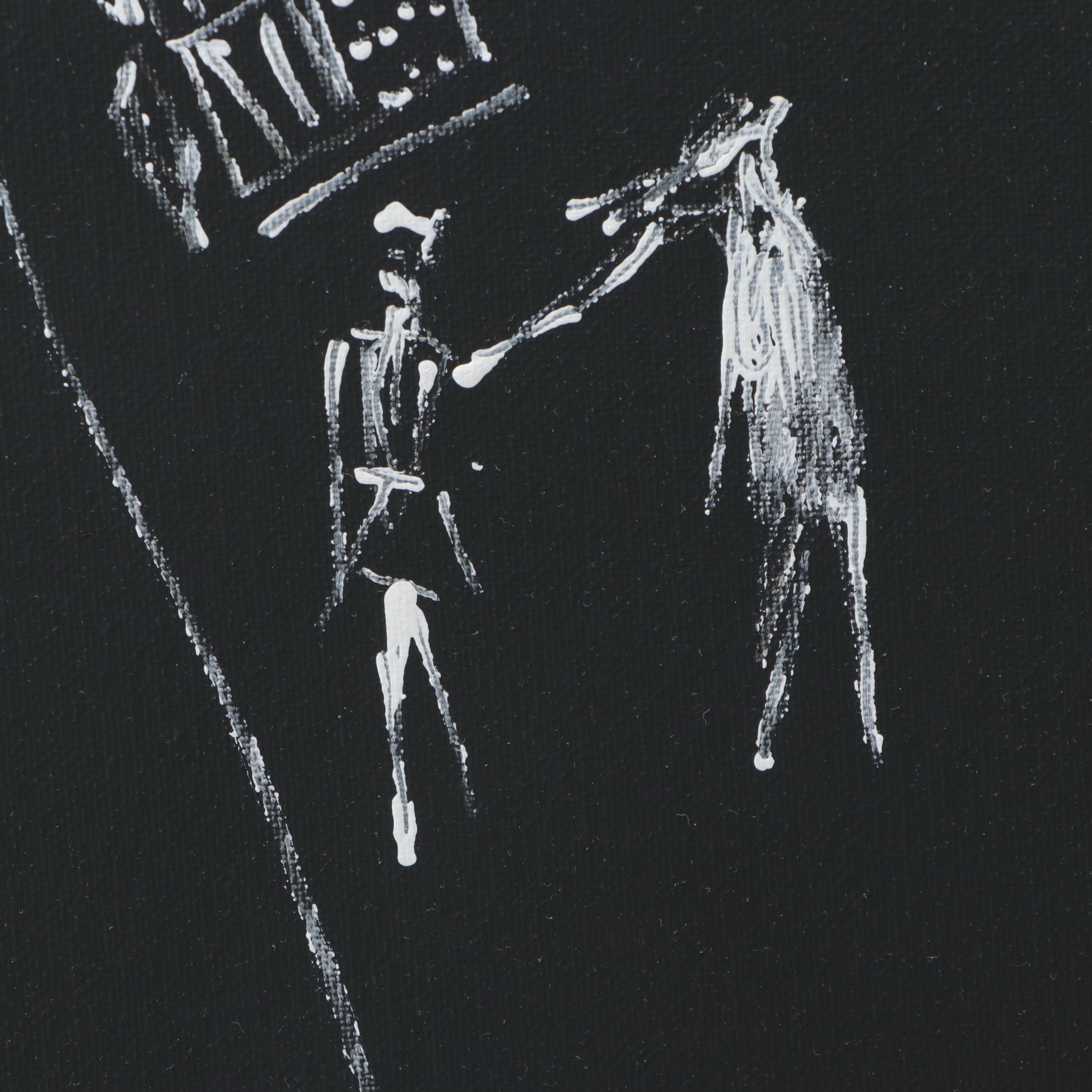 Philip the Transplant Acrylic Painting "Black Jack," 2020