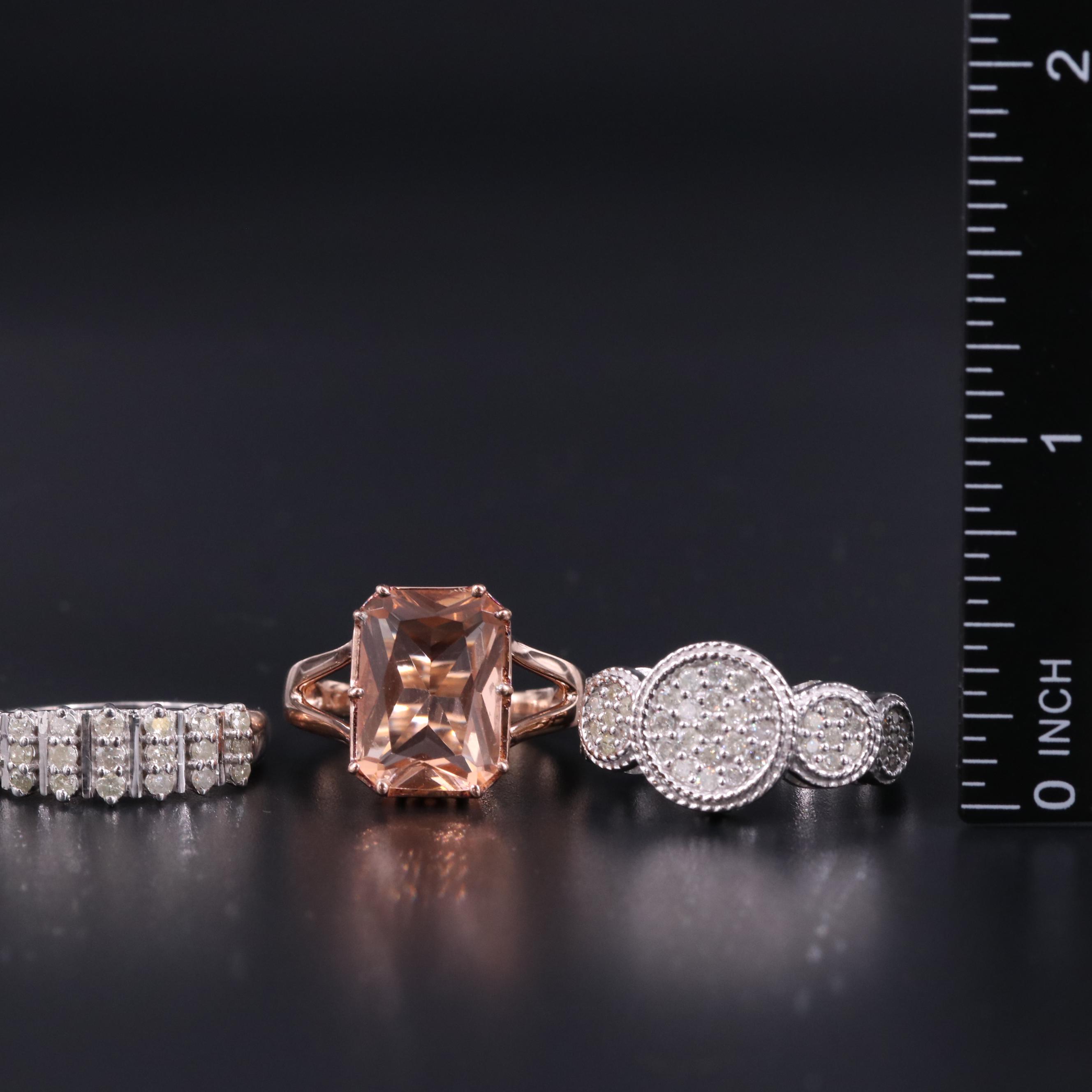 Sterling Silver Ring Collection Including Gemstones