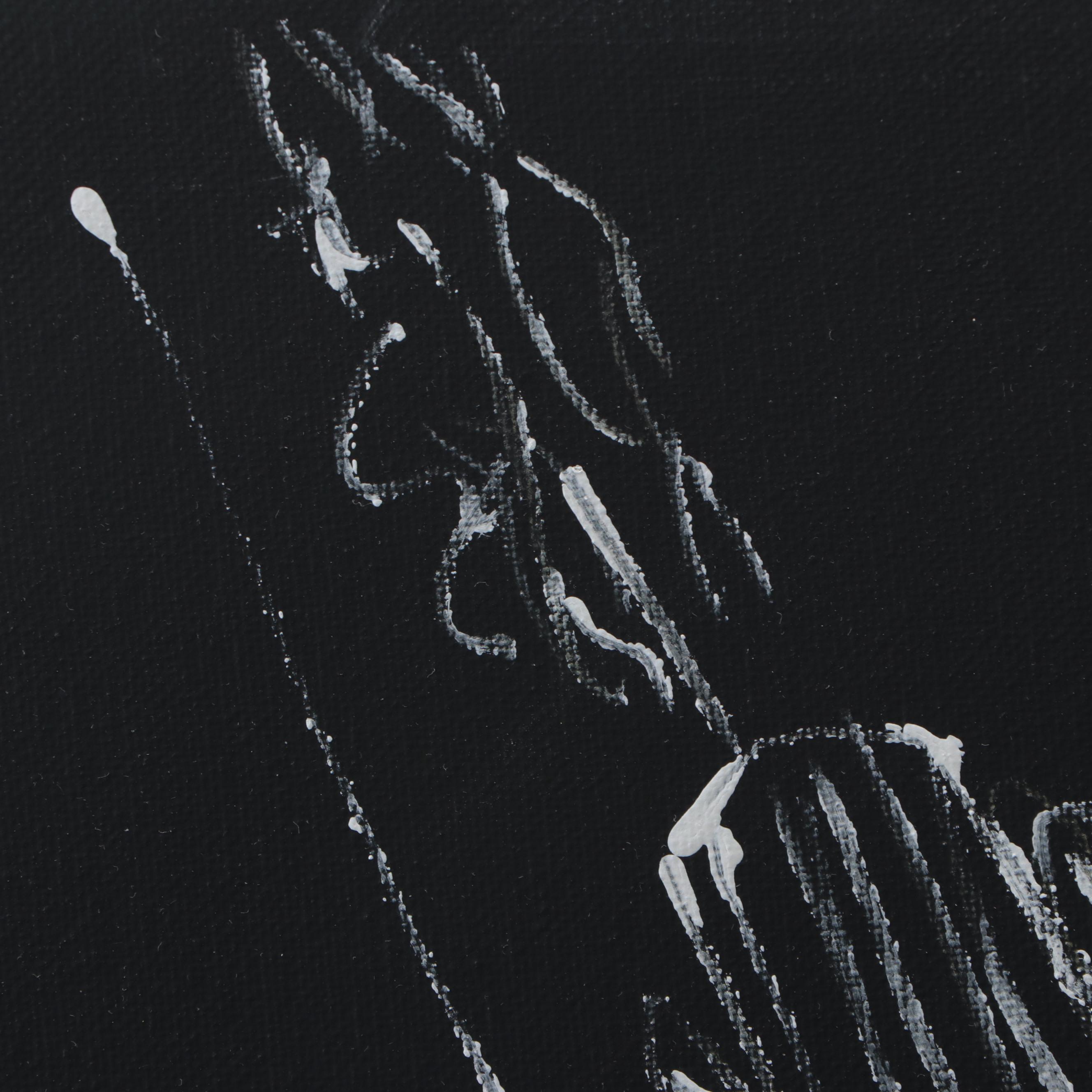 Philip the Transplant Acrylic Painting "Black Jack," 2020