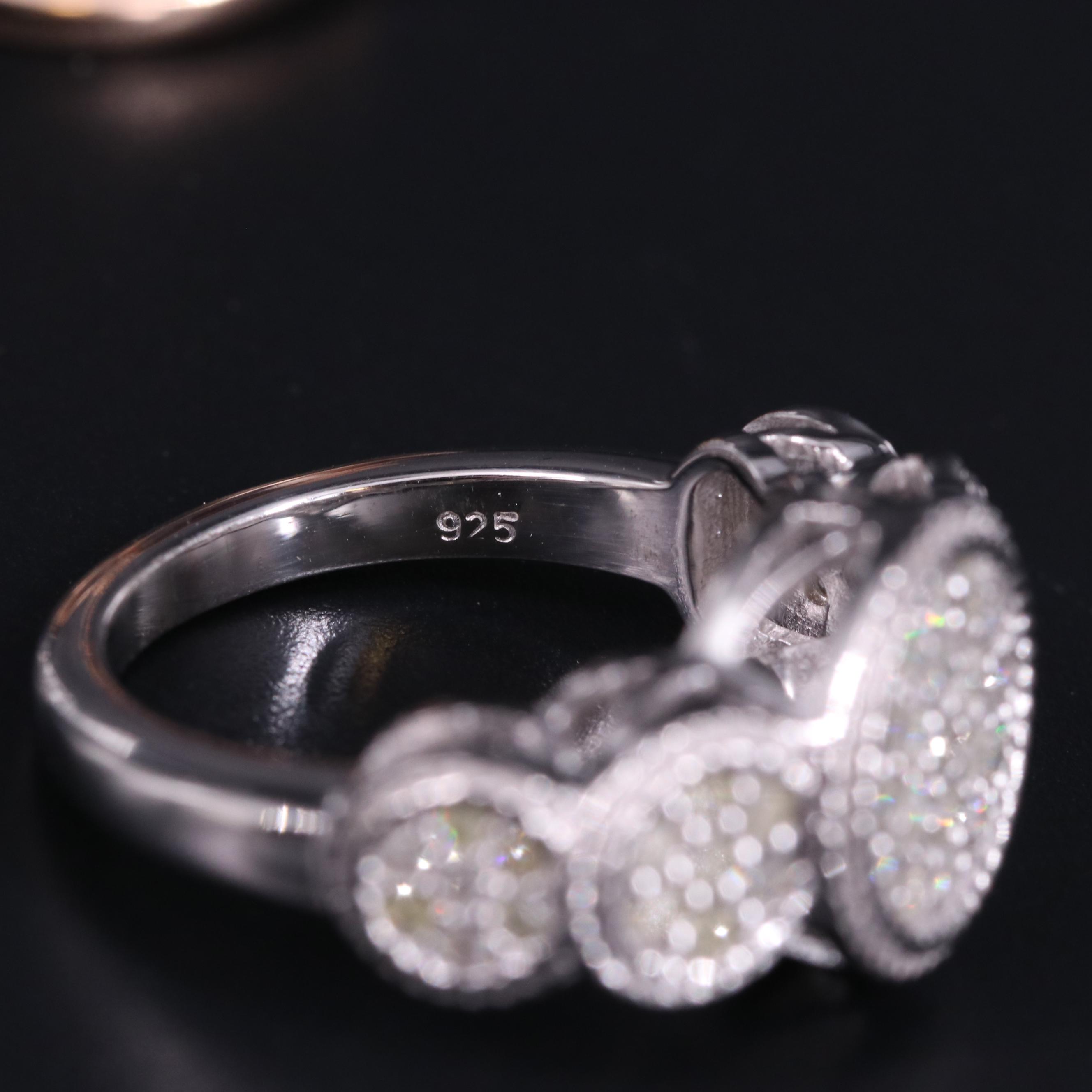 Sterling Silver Ring Collection Including Gemstones