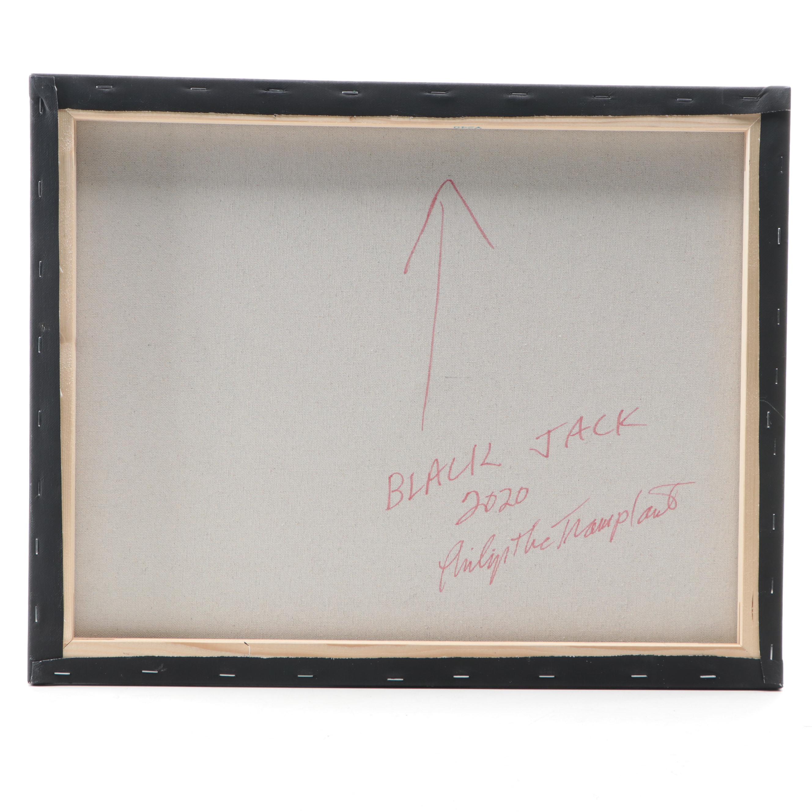 Philip the Transplant Acrylic Painting "Black Jack," 2020