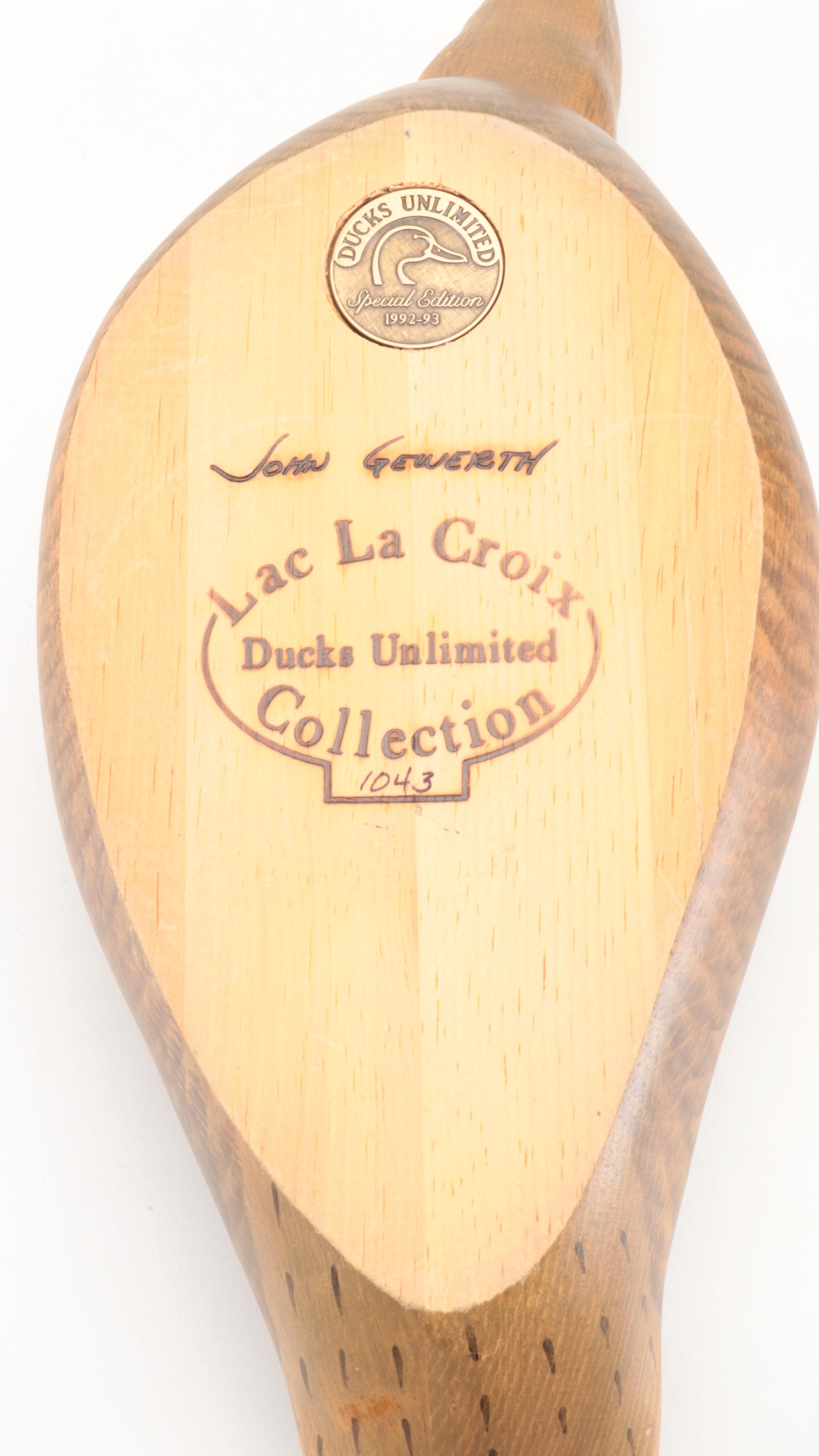 Ducks Unlimited Lac La Croix Collection and Other Carved Wood Duck Figurines