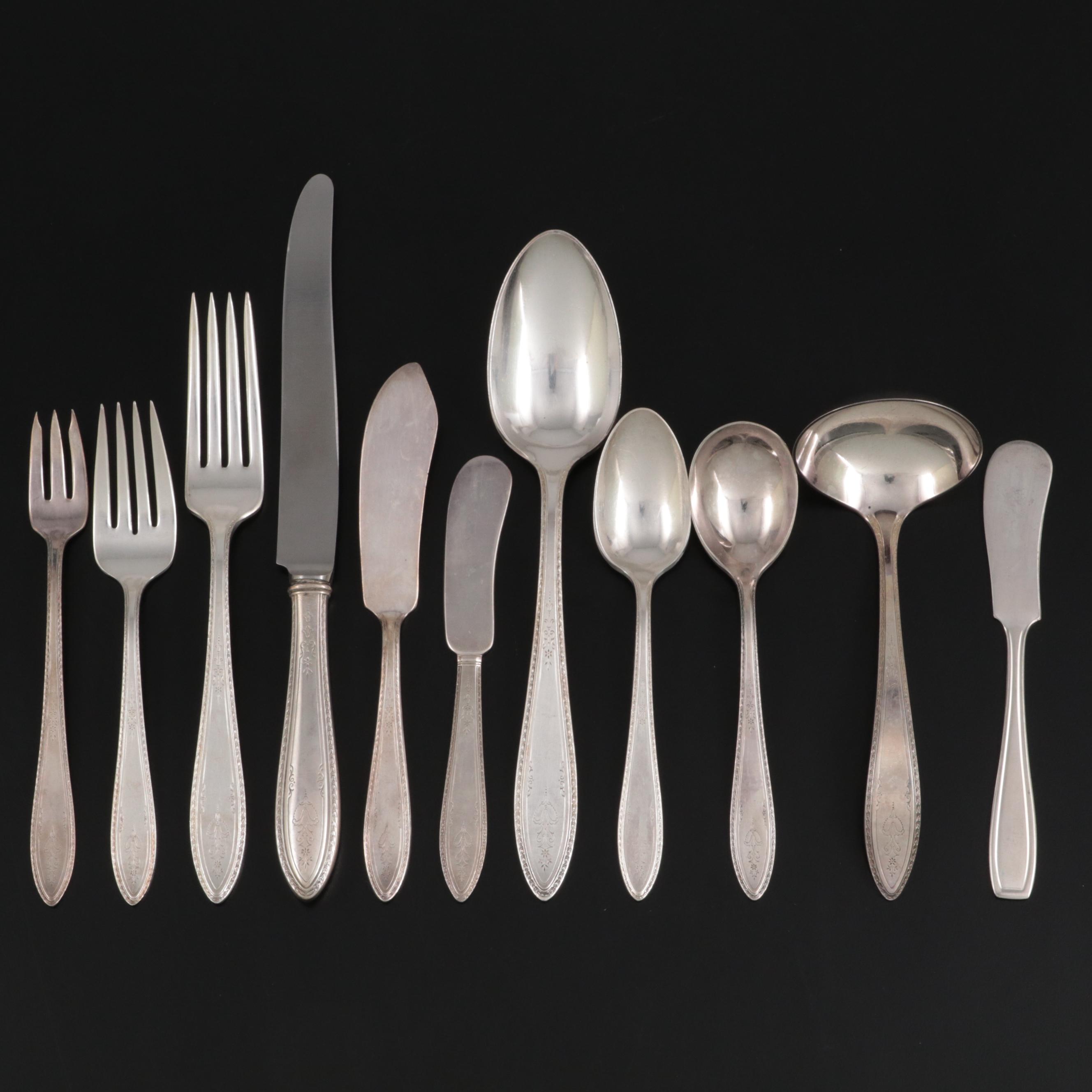 Rogers Bros "Argosy" Silver Plate Flatware Set with Presentation Chest