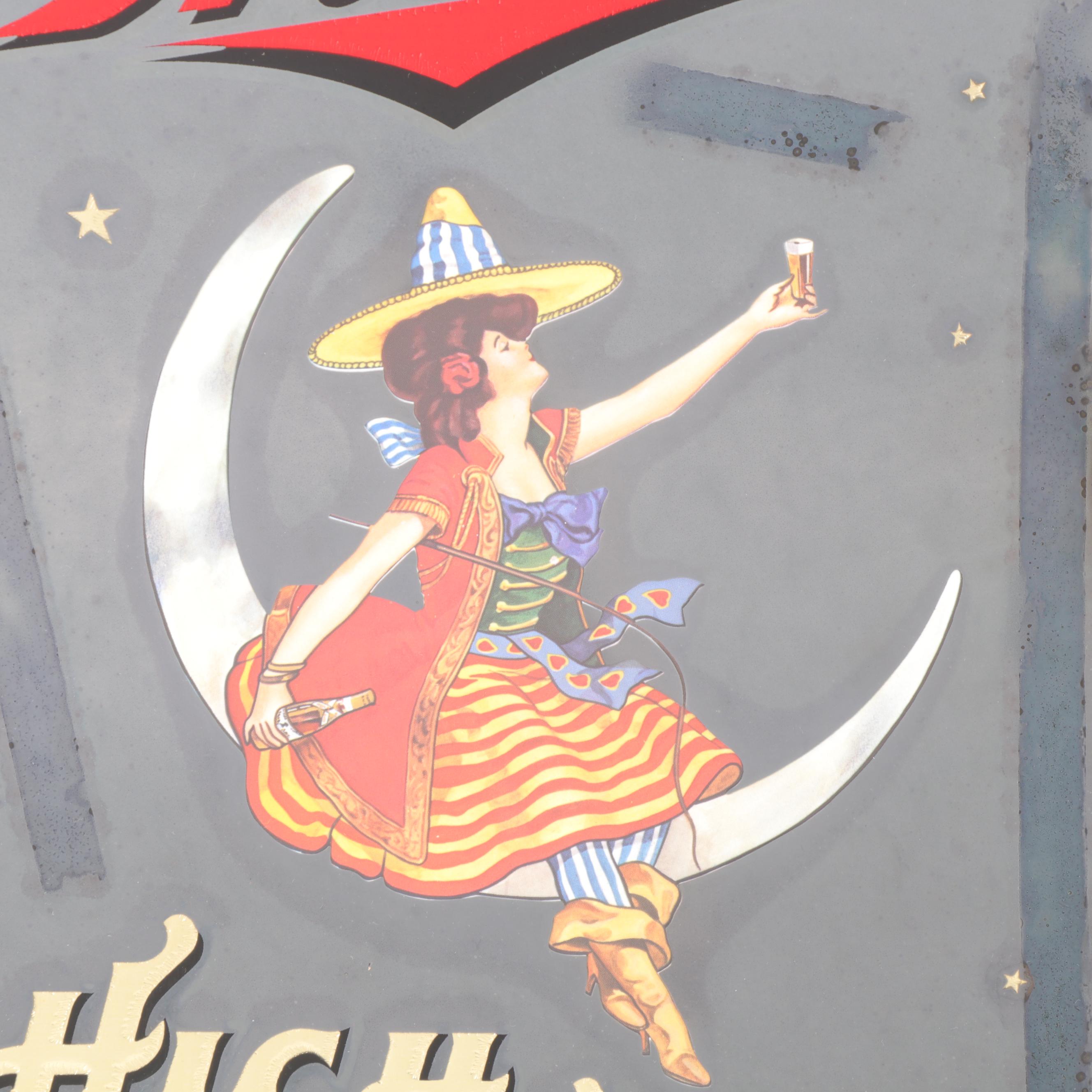 Miller High Life Advertisement Bar Mirror and Tip Tray