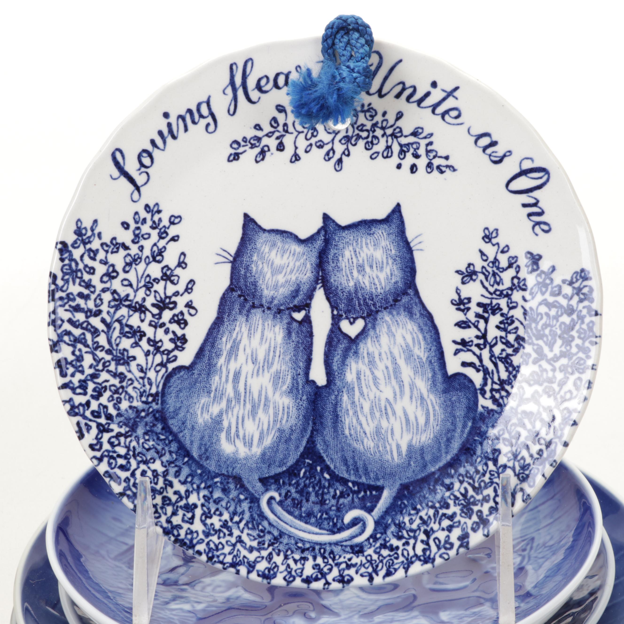 Lladro "Surprised" & "Attentive" Cat Figurines, Bing & Grondahl Plates, and More