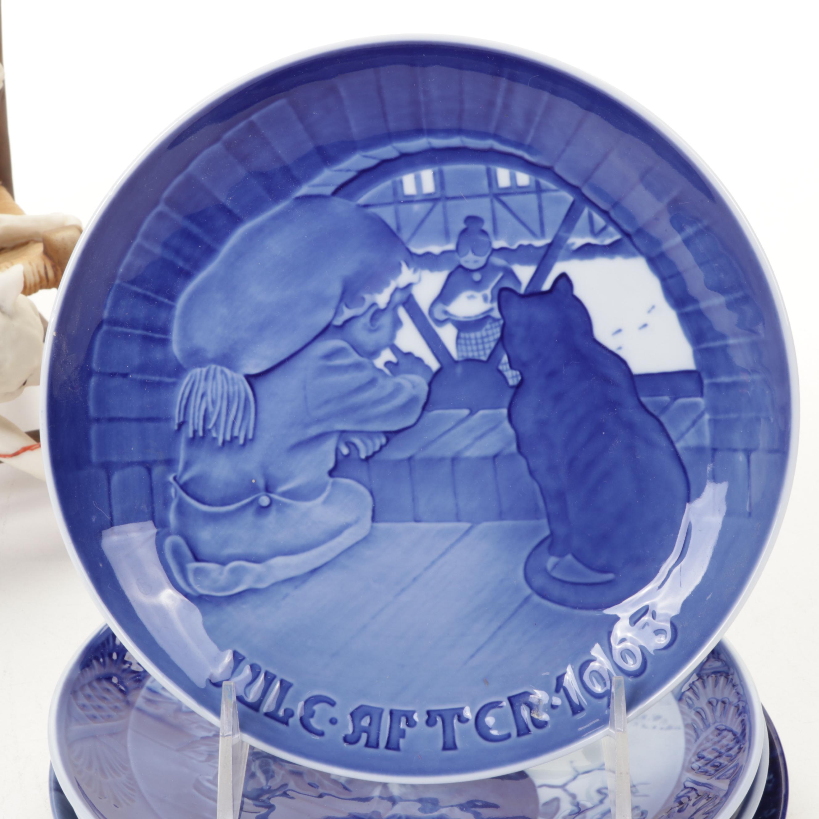 Lladro "Surprised" & "Attentive" Cat Figurines, Bing & Grondahl Plates, and More