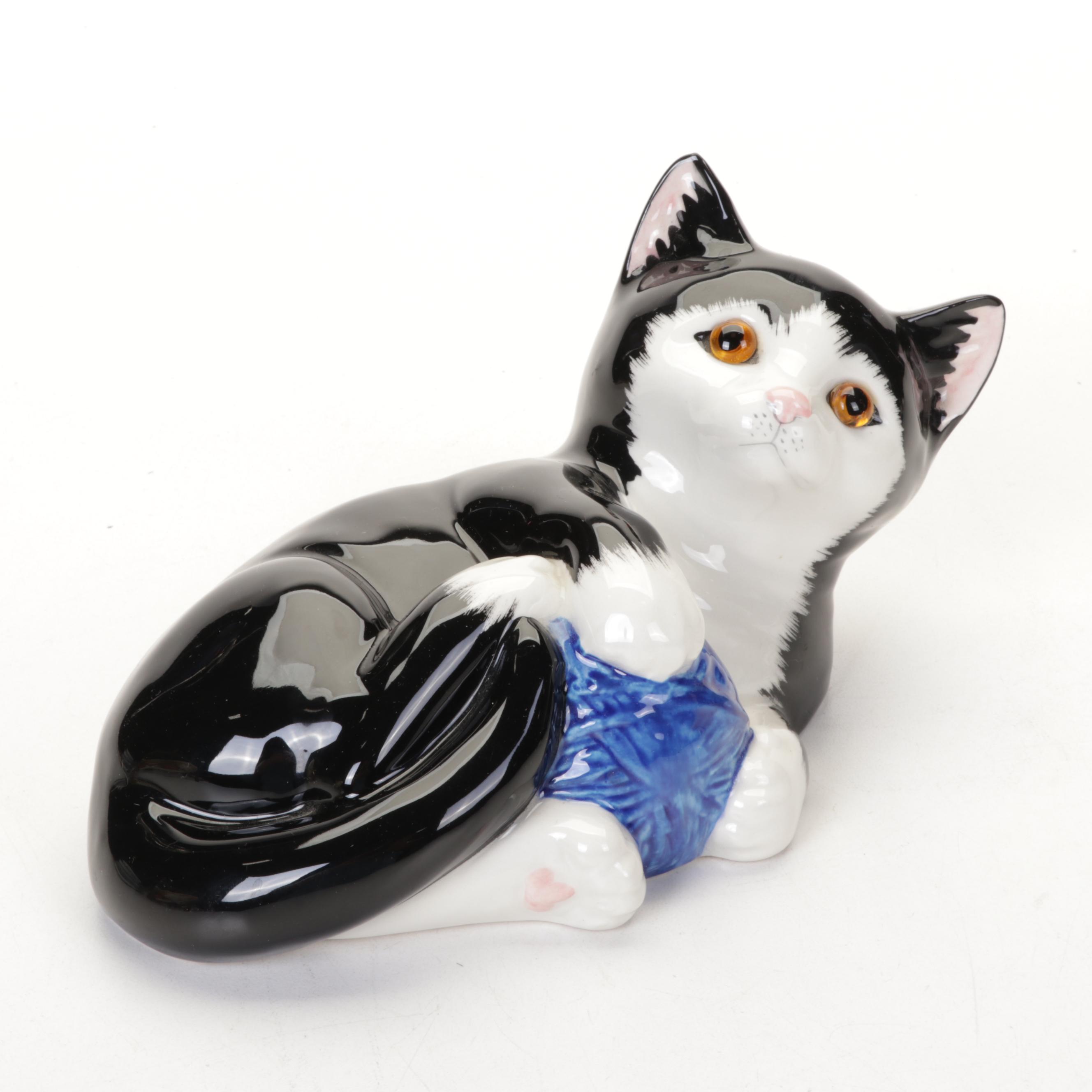 Lladro "Surprised" & "Attentive" Cat Figurines, Bing & Grondahl Plates, and More