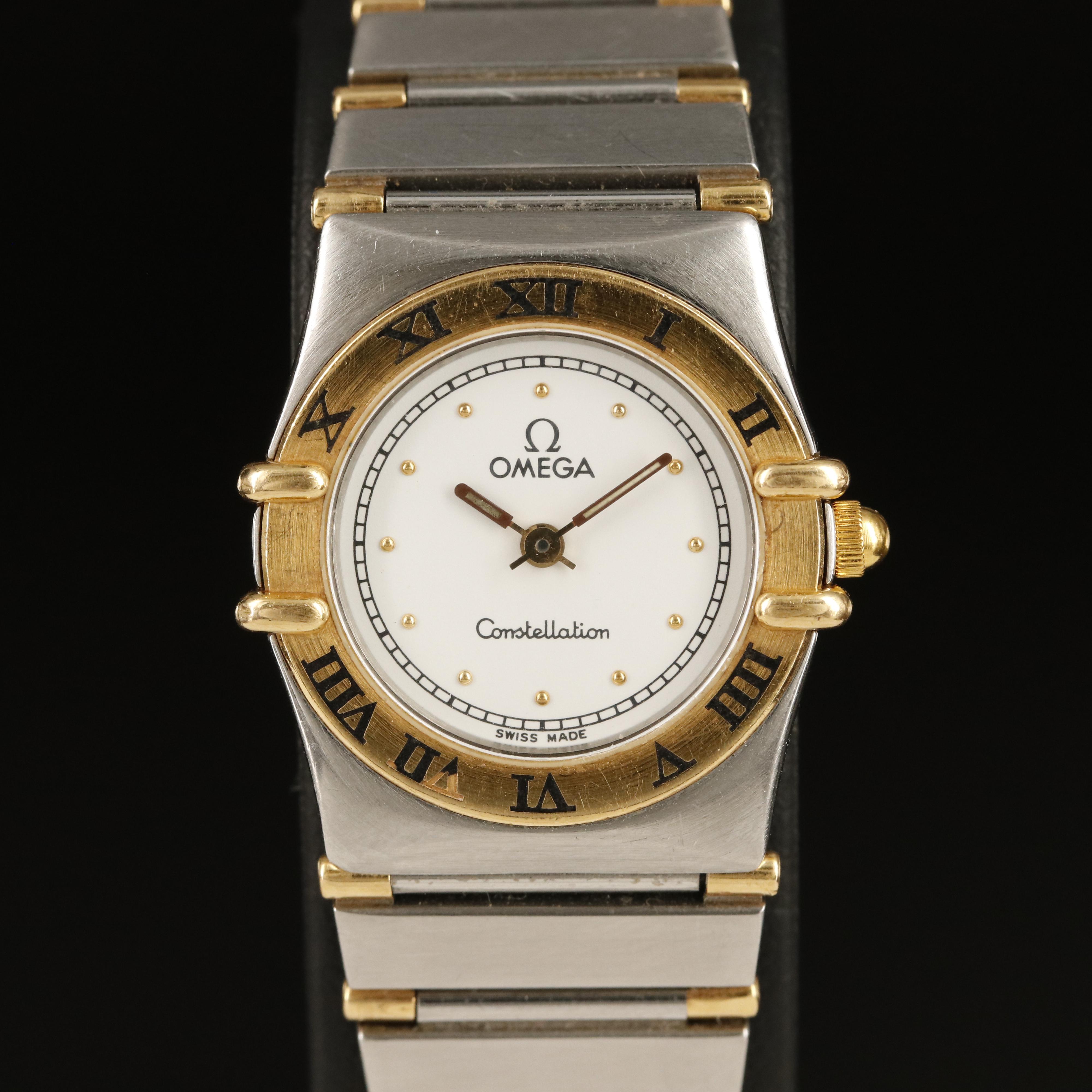 Omega Constellation 18K and Stainless Steel Quartz Watch