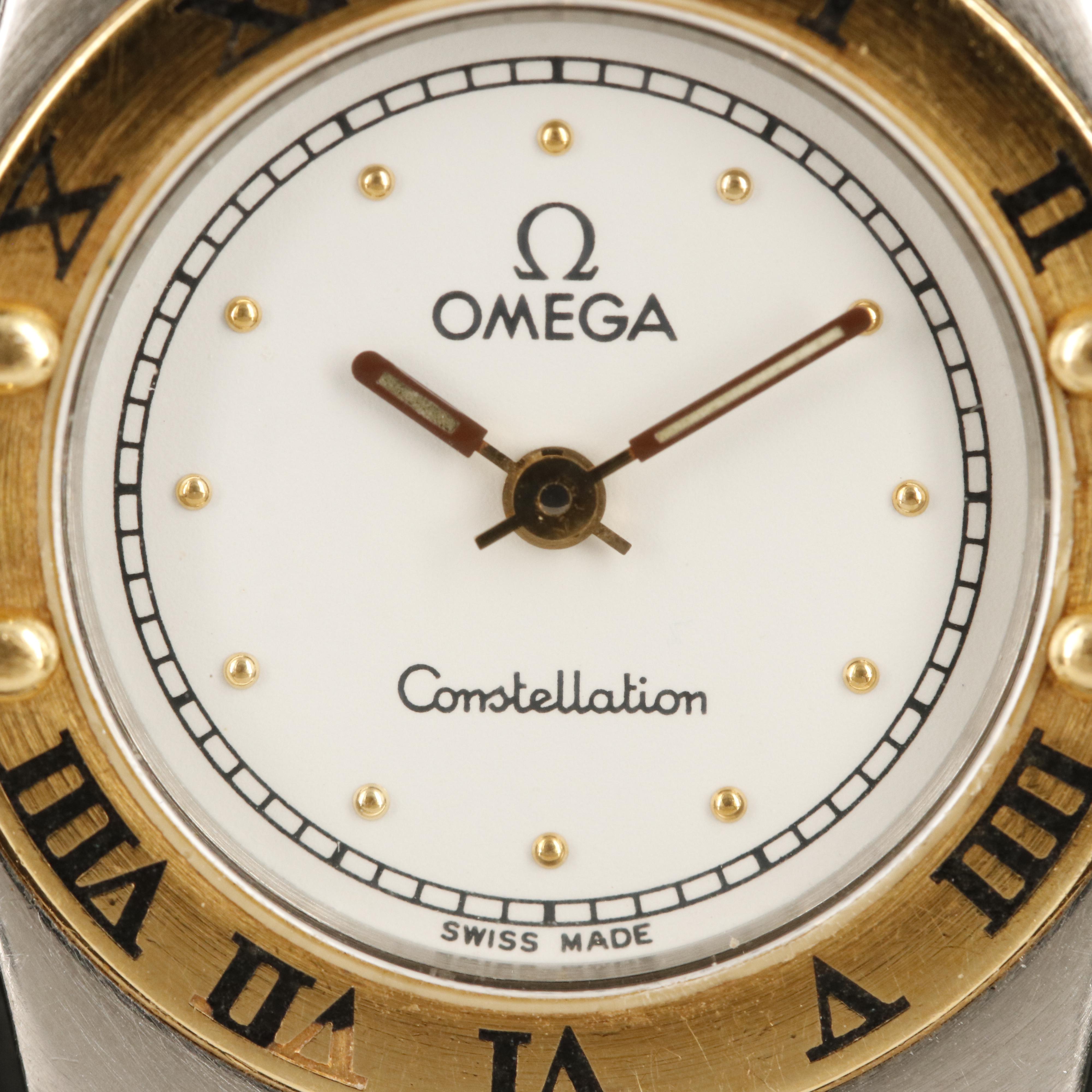 Omega Constellation 18K and Stainless Steel Quartz Watch