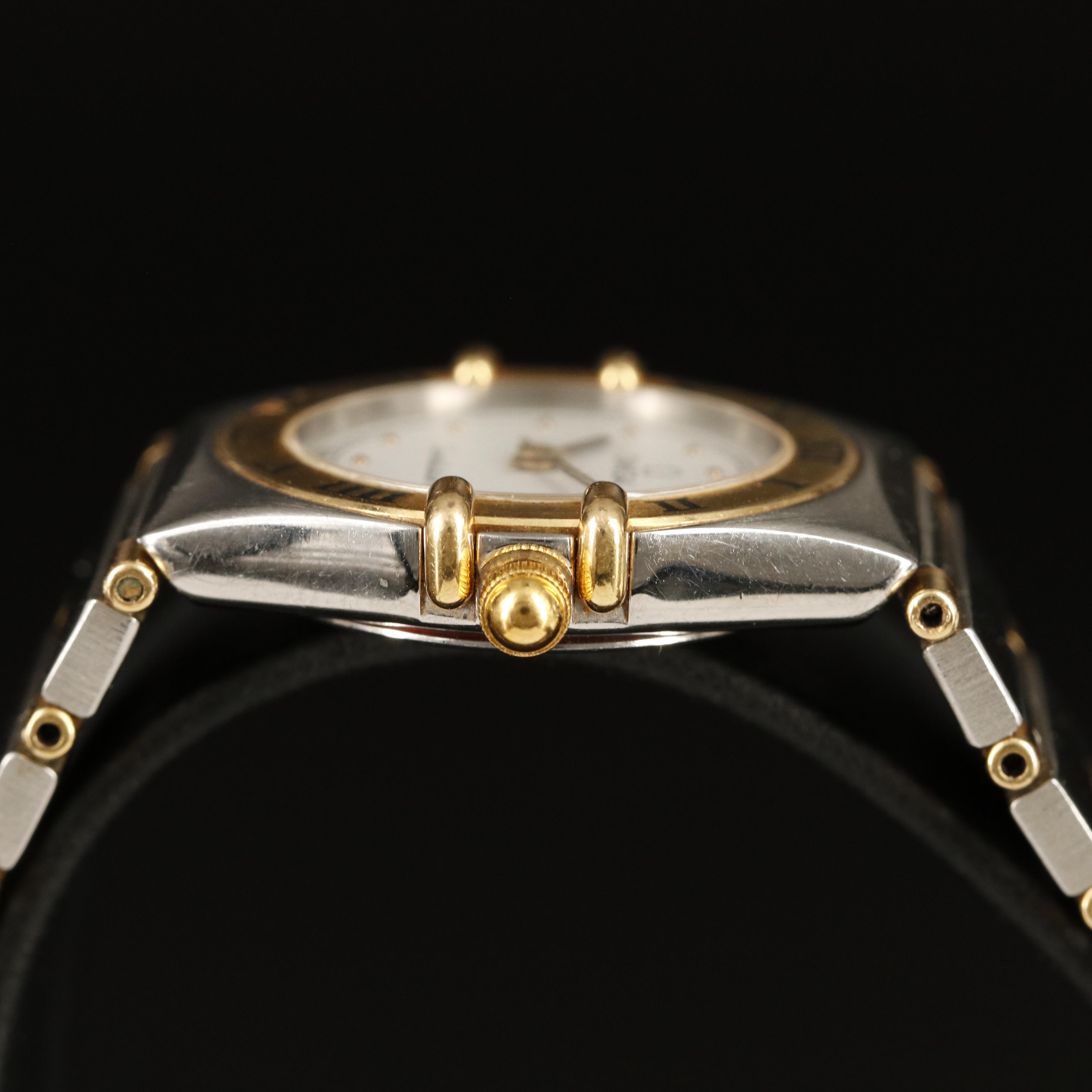 Omega Constellation 18K and Stainless Steel Quartz Watch