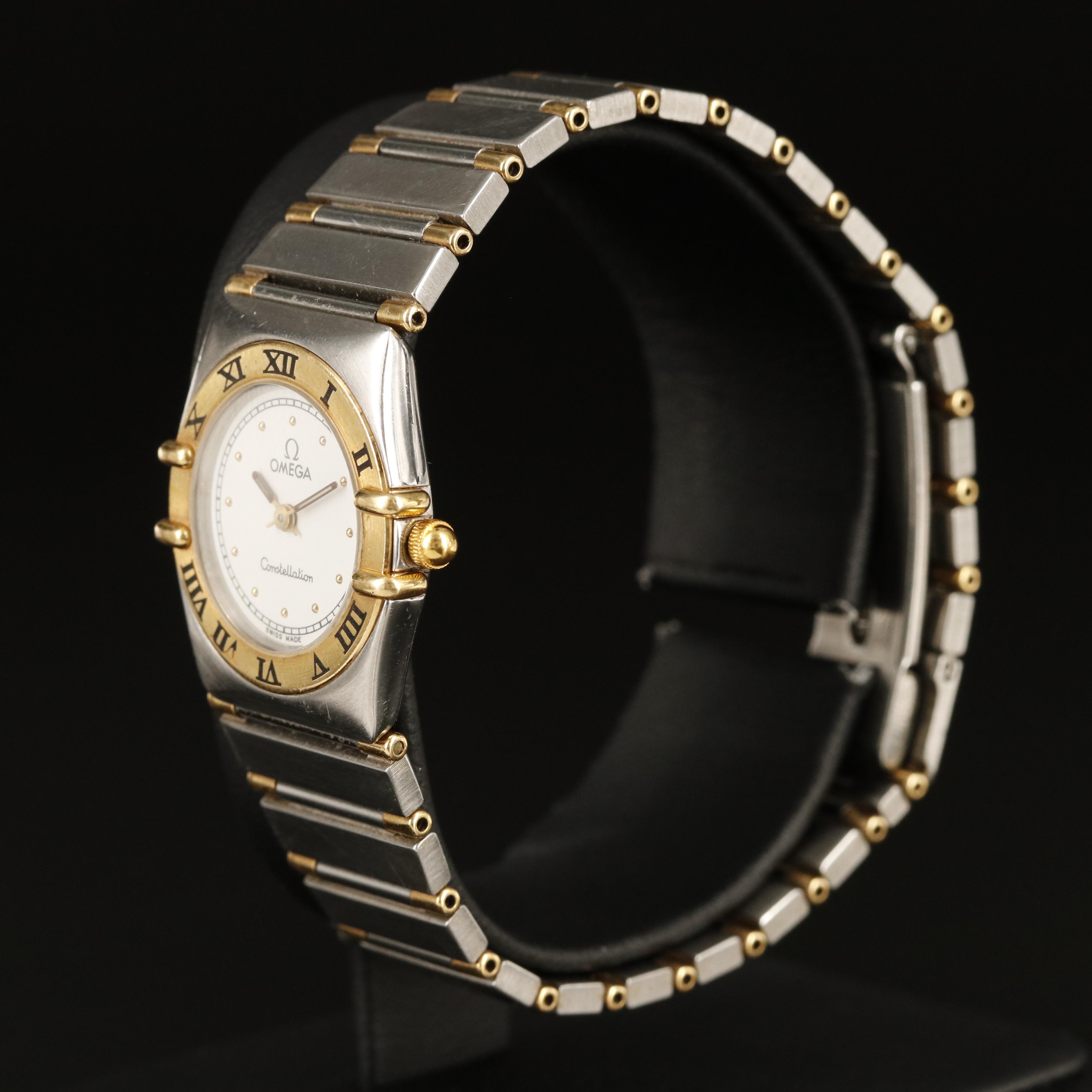 Omega Constellation 18K and Stainless Steel Quartz Watch