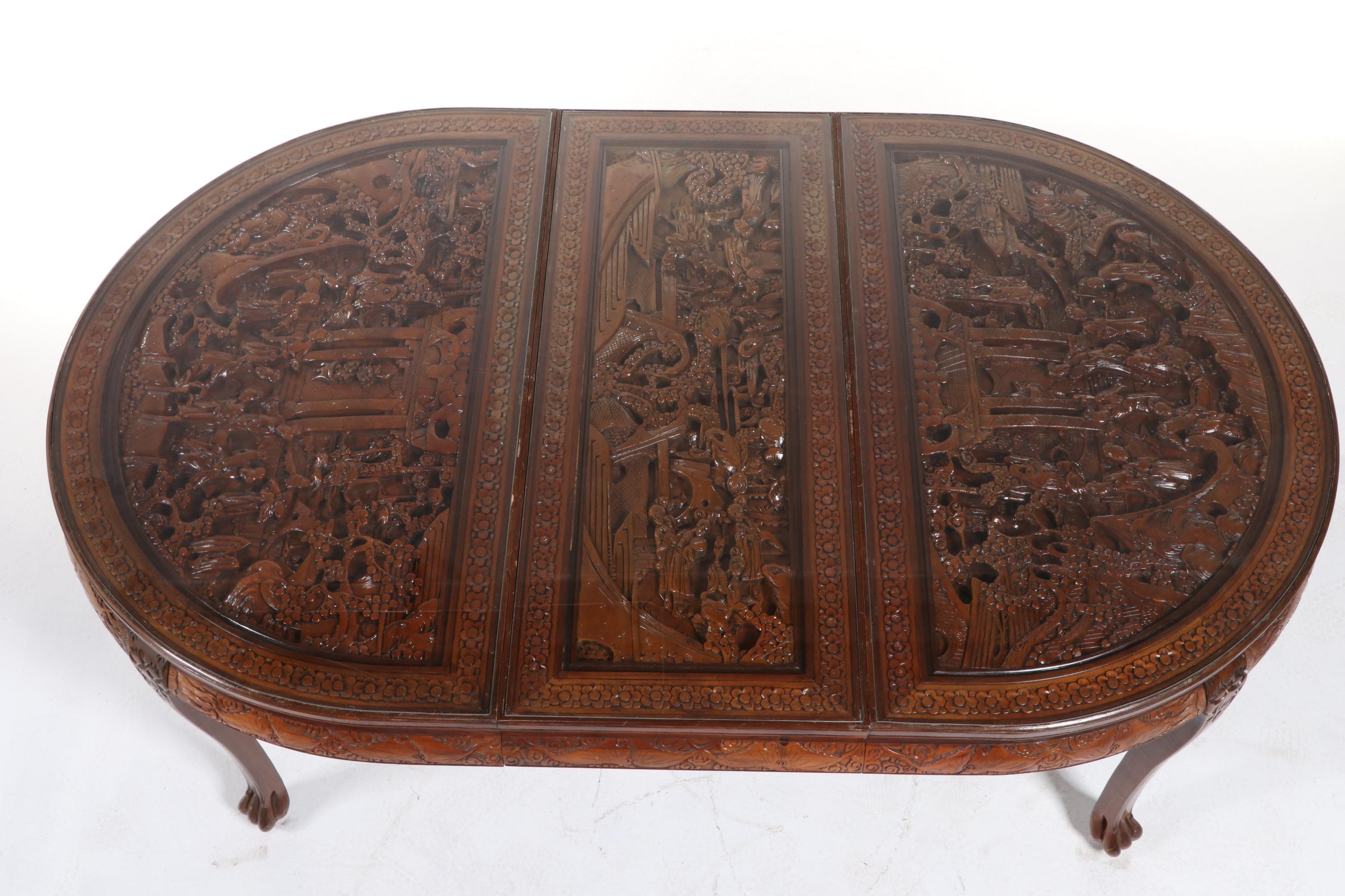 Dragon Carved Korean Dining Set