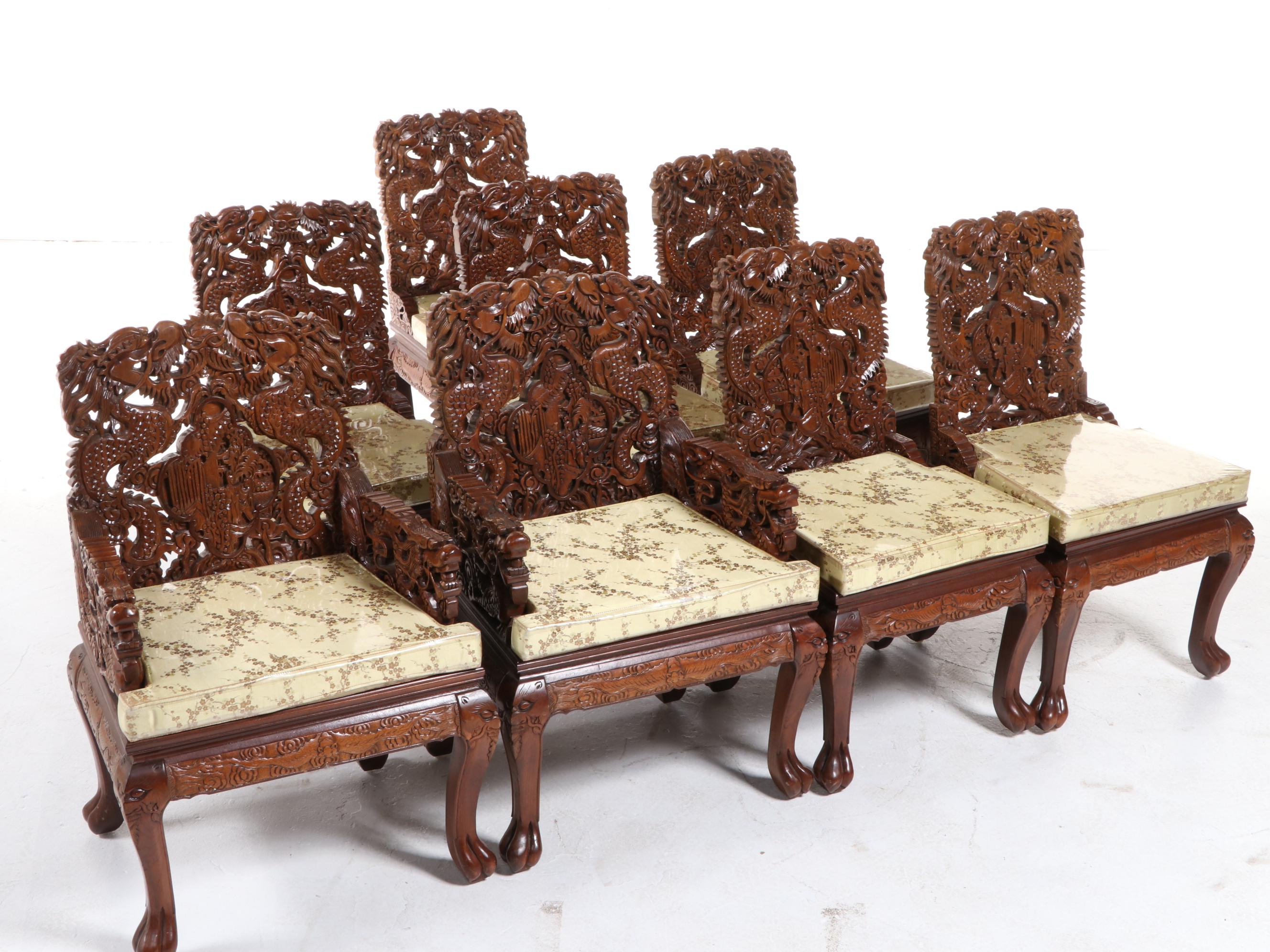 Dragon Carved Korean Dining Set