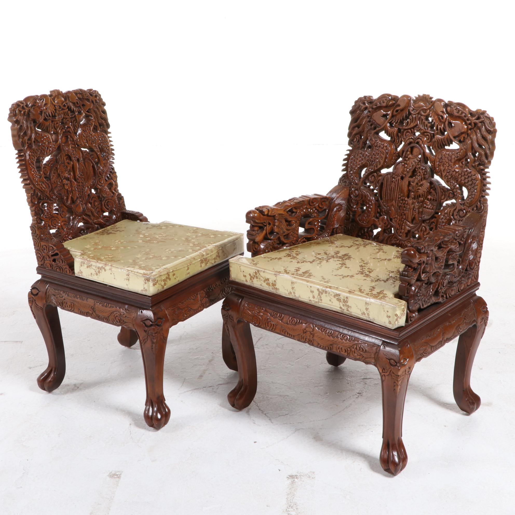 Dragon Carved Korean Dining Set