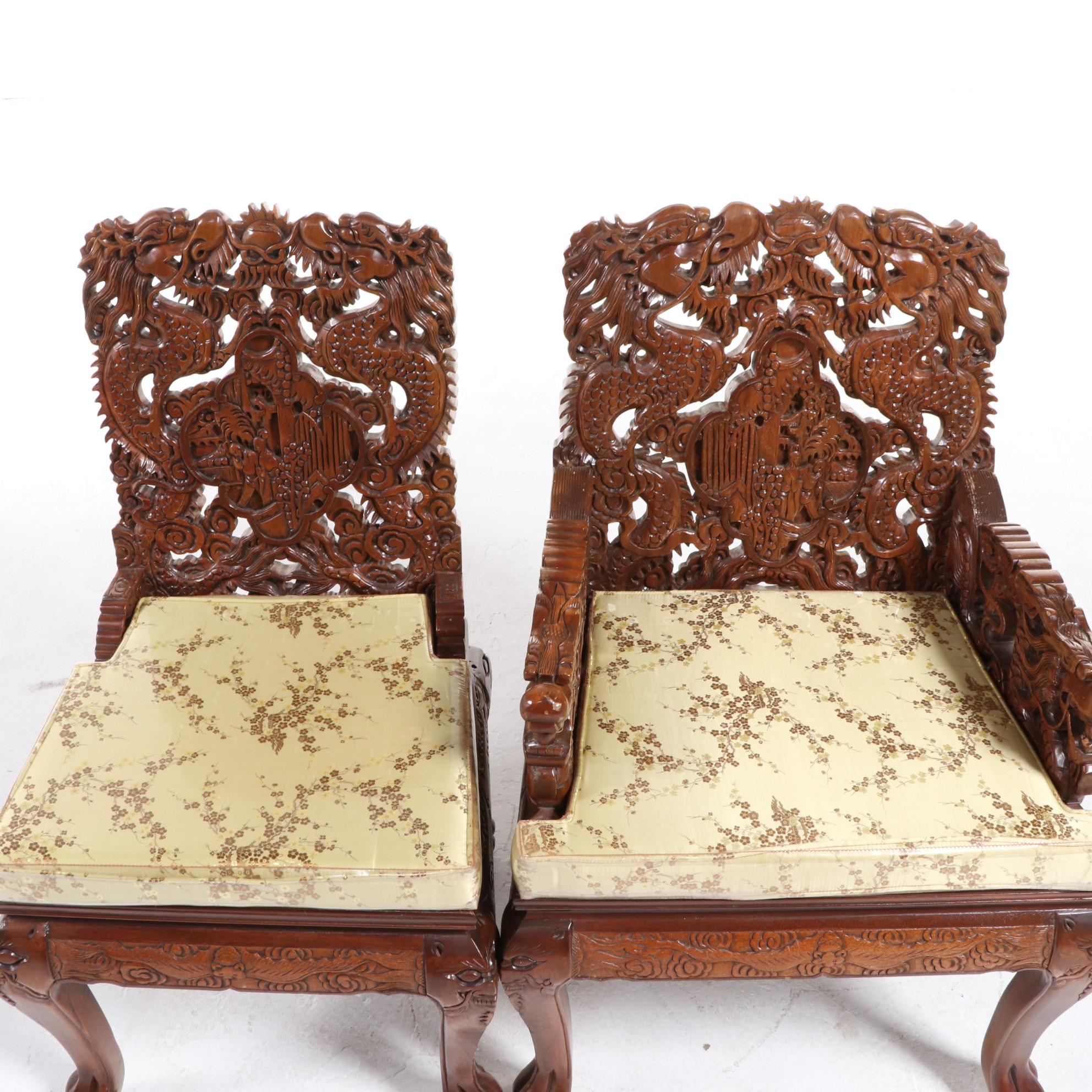 Dragon Carved Korean Dining Set