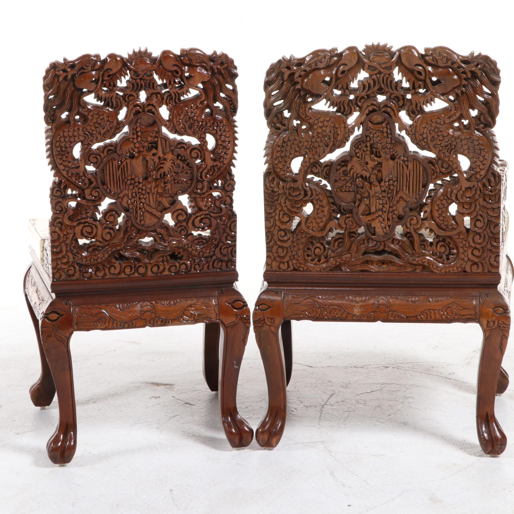 Dragon Carved Korean Dining Set