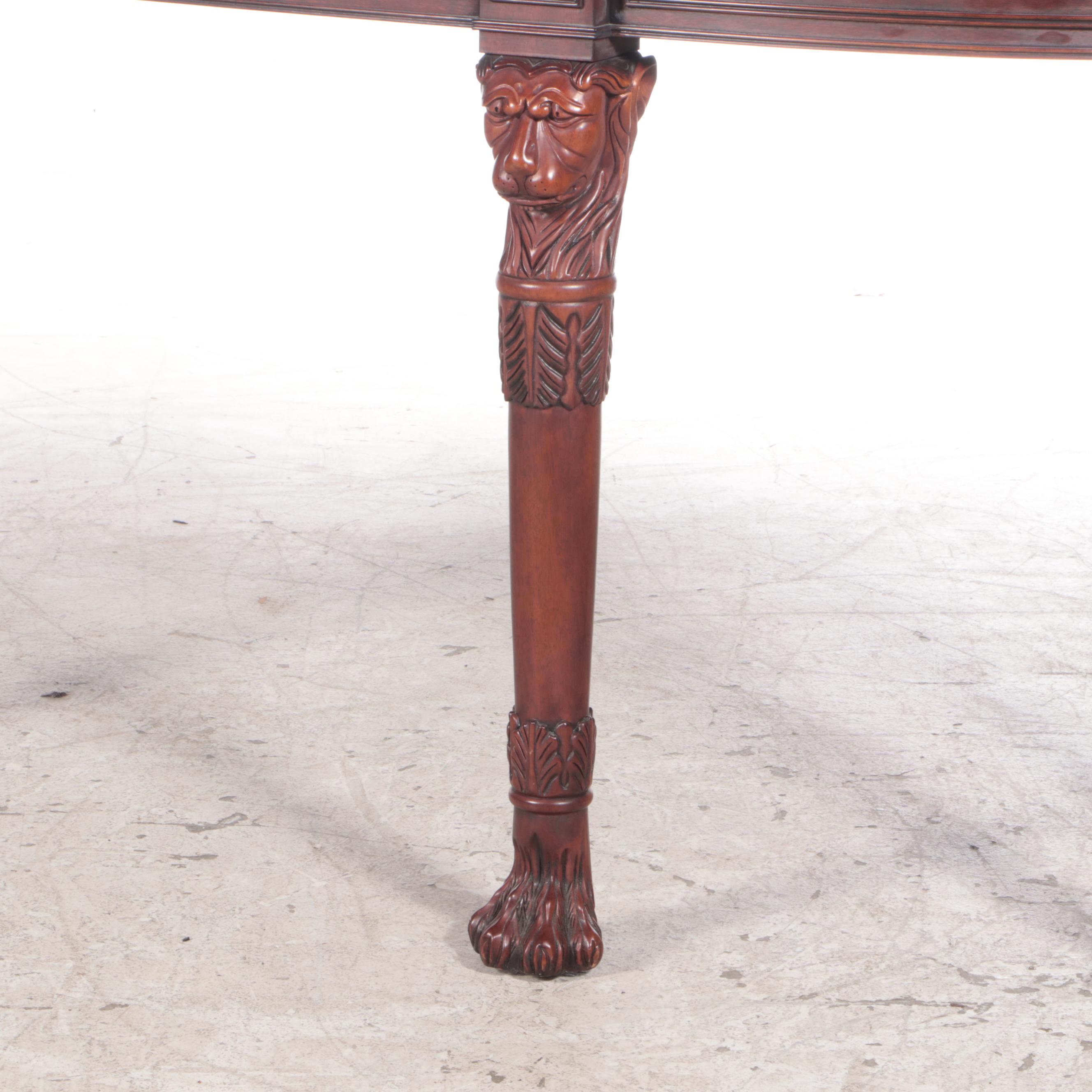 Henkel-Harris Regency Style Mahogany Console Table with Marble Top