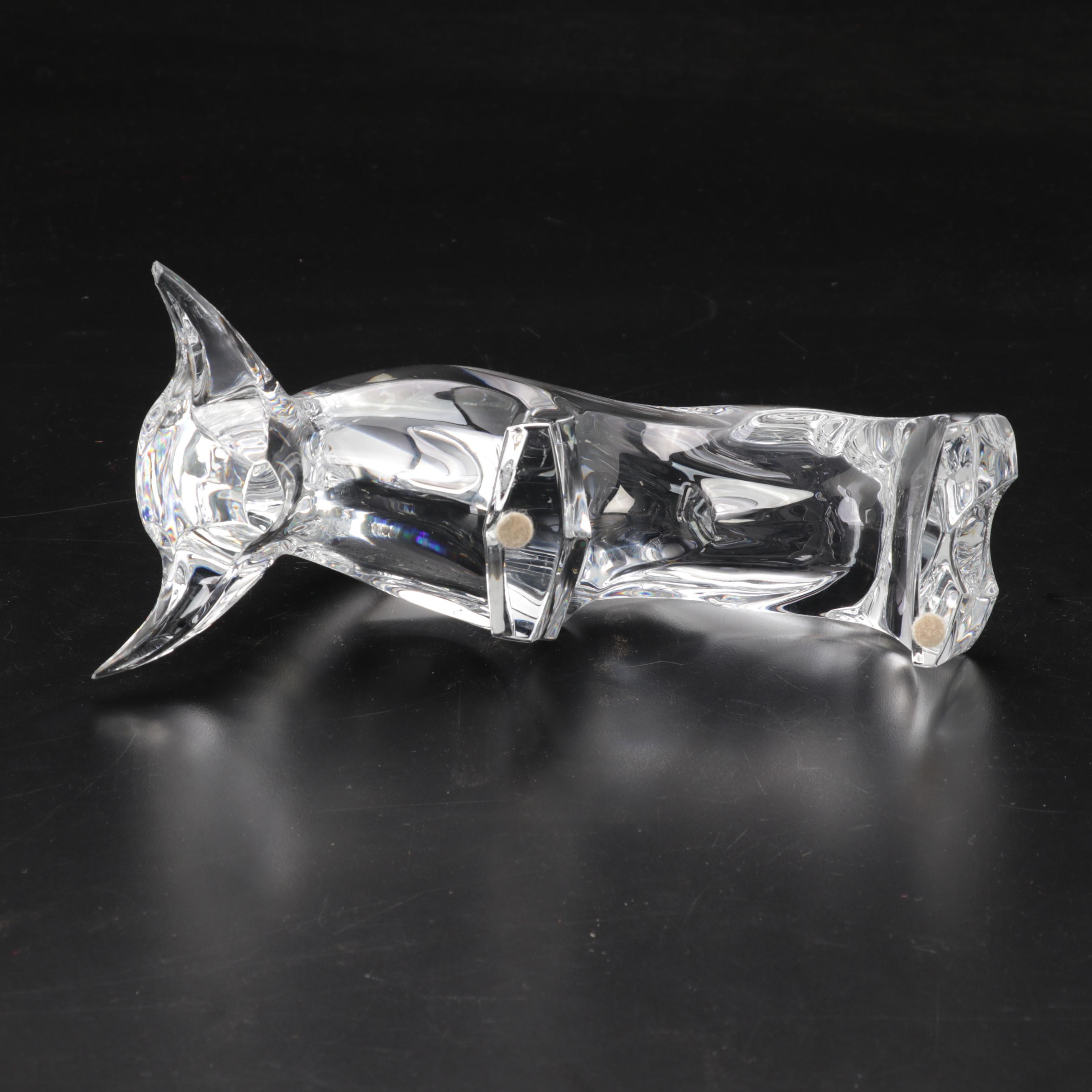 Baccarat Crystal Bull Figurine
