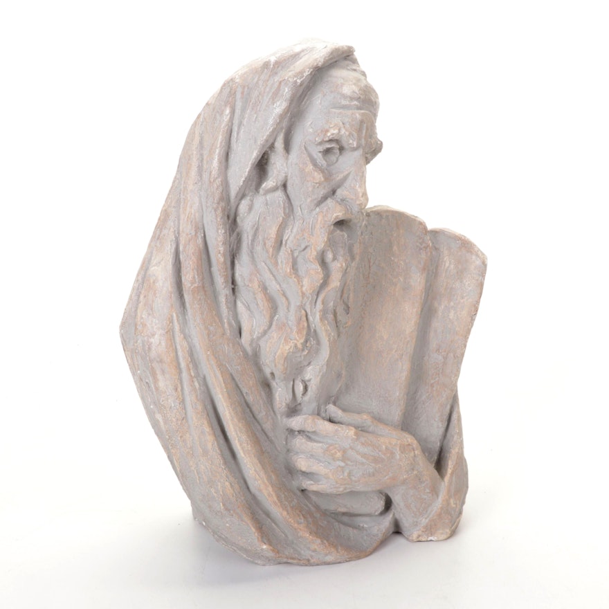 Leonardo Artworks Cast Plaster Sculpture After Arnold H. Bergier of Moses