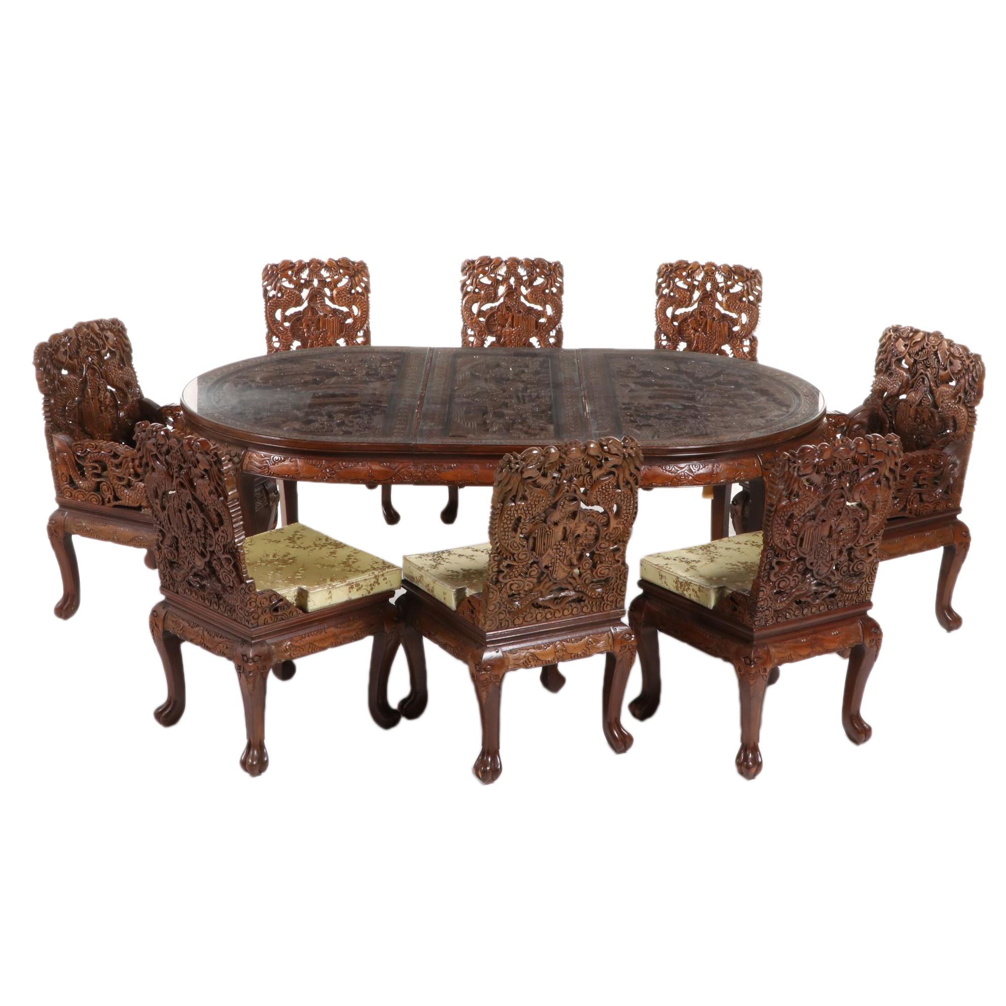 Dragon Carved Korean Dining Set
