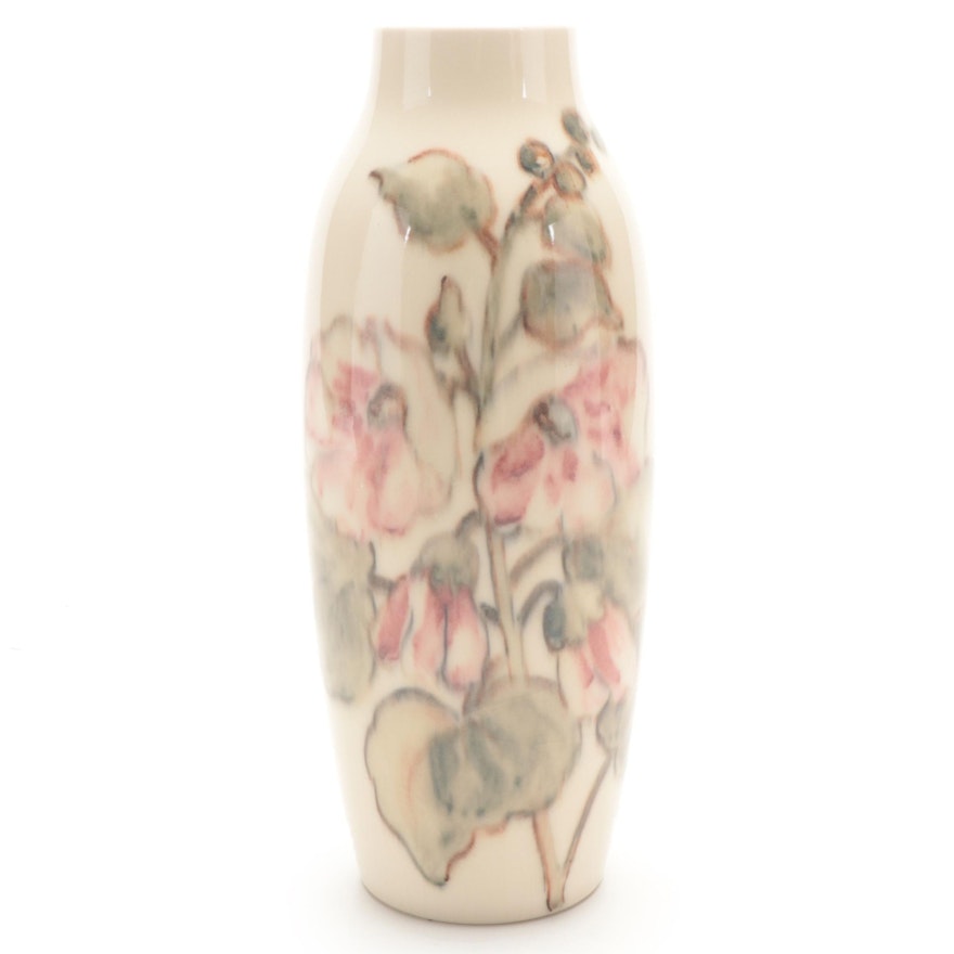 Elizabeth Barret for Rookwood Pottery Floral Motif Earthenware Vase, 1945