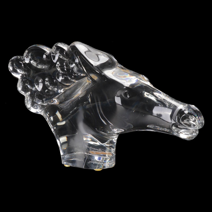 Robert Rigot for Baccarat "Horse Head" Crystal Figurine