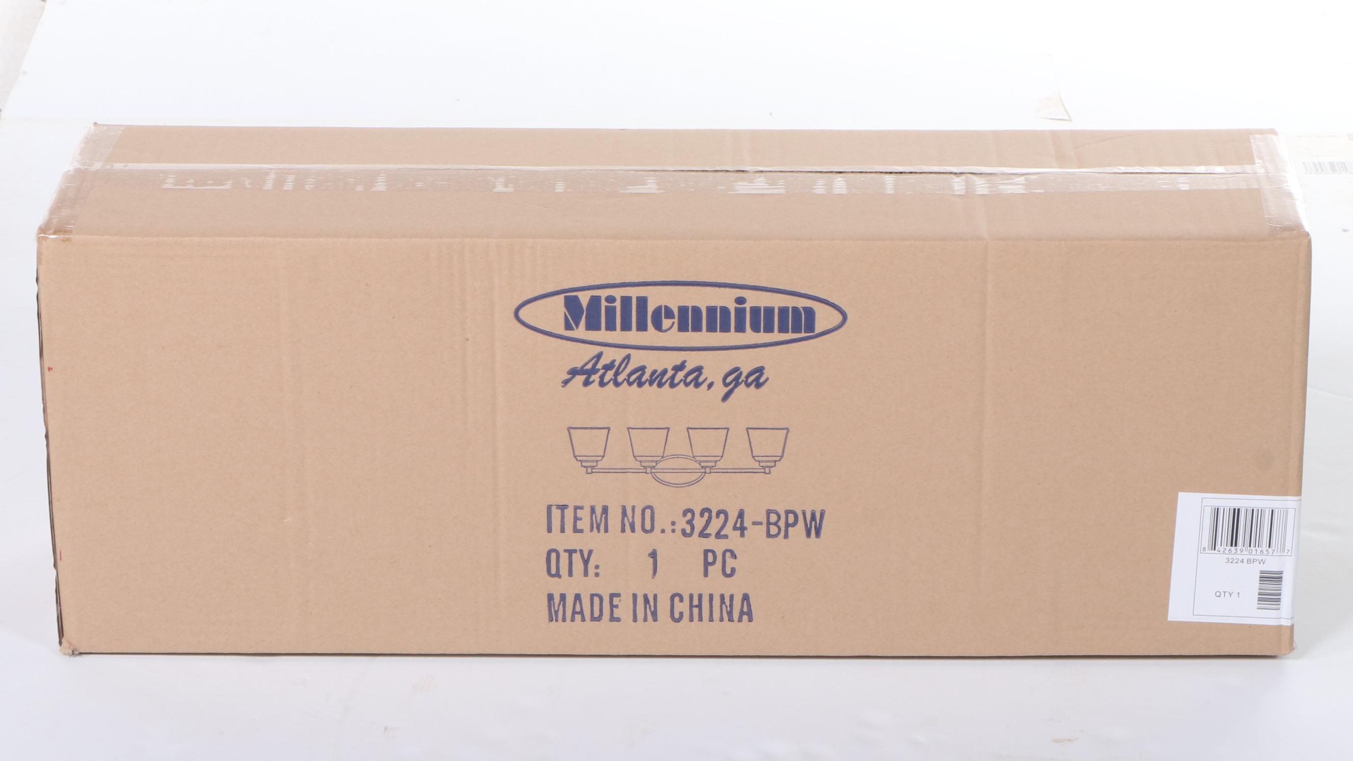 Millennium Lighting Franklin Four-Light Bathroom Sconce in Brushed Pewter