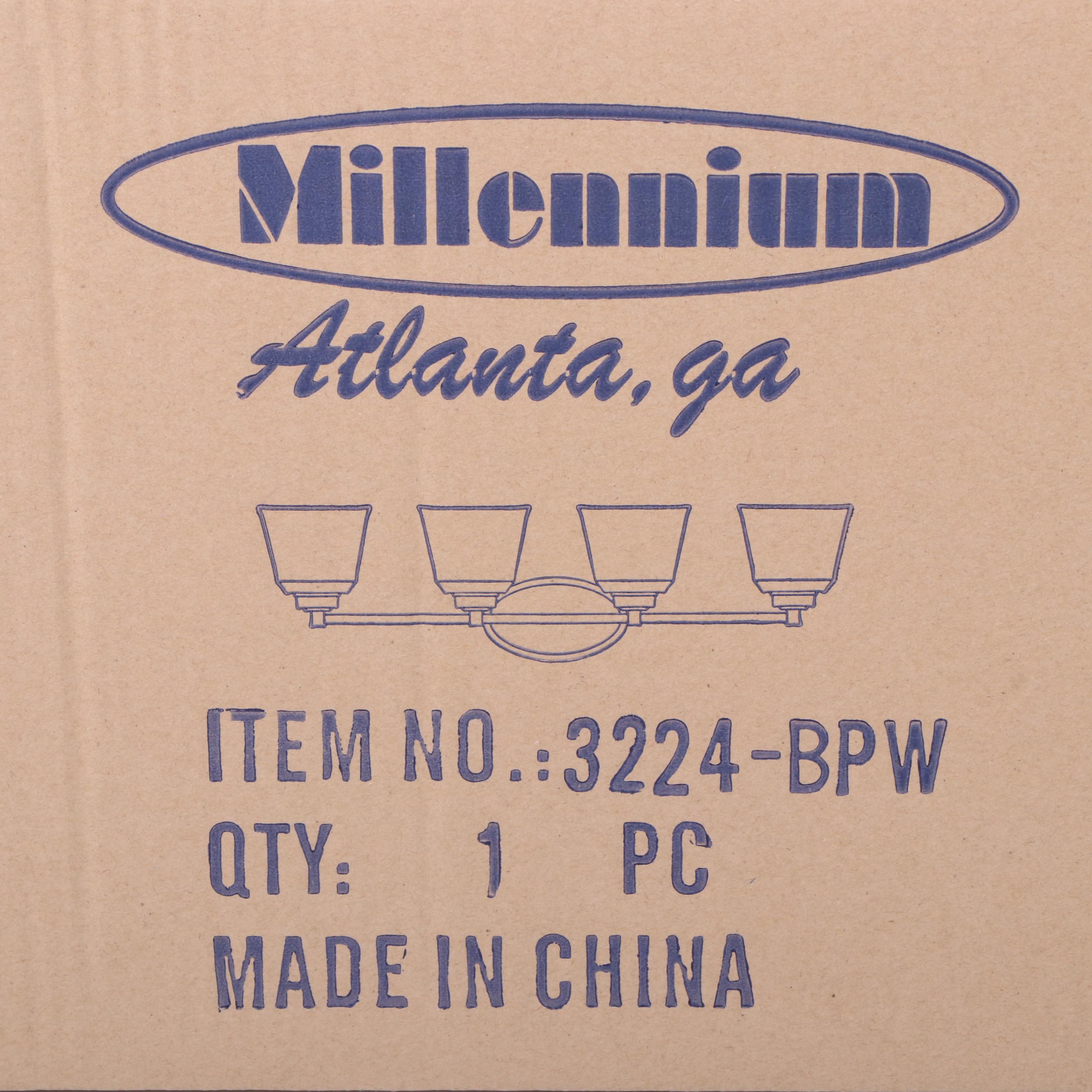 Millennium Lighting Franklin Four-Light Bathroom Sconce in Brushed Pewter