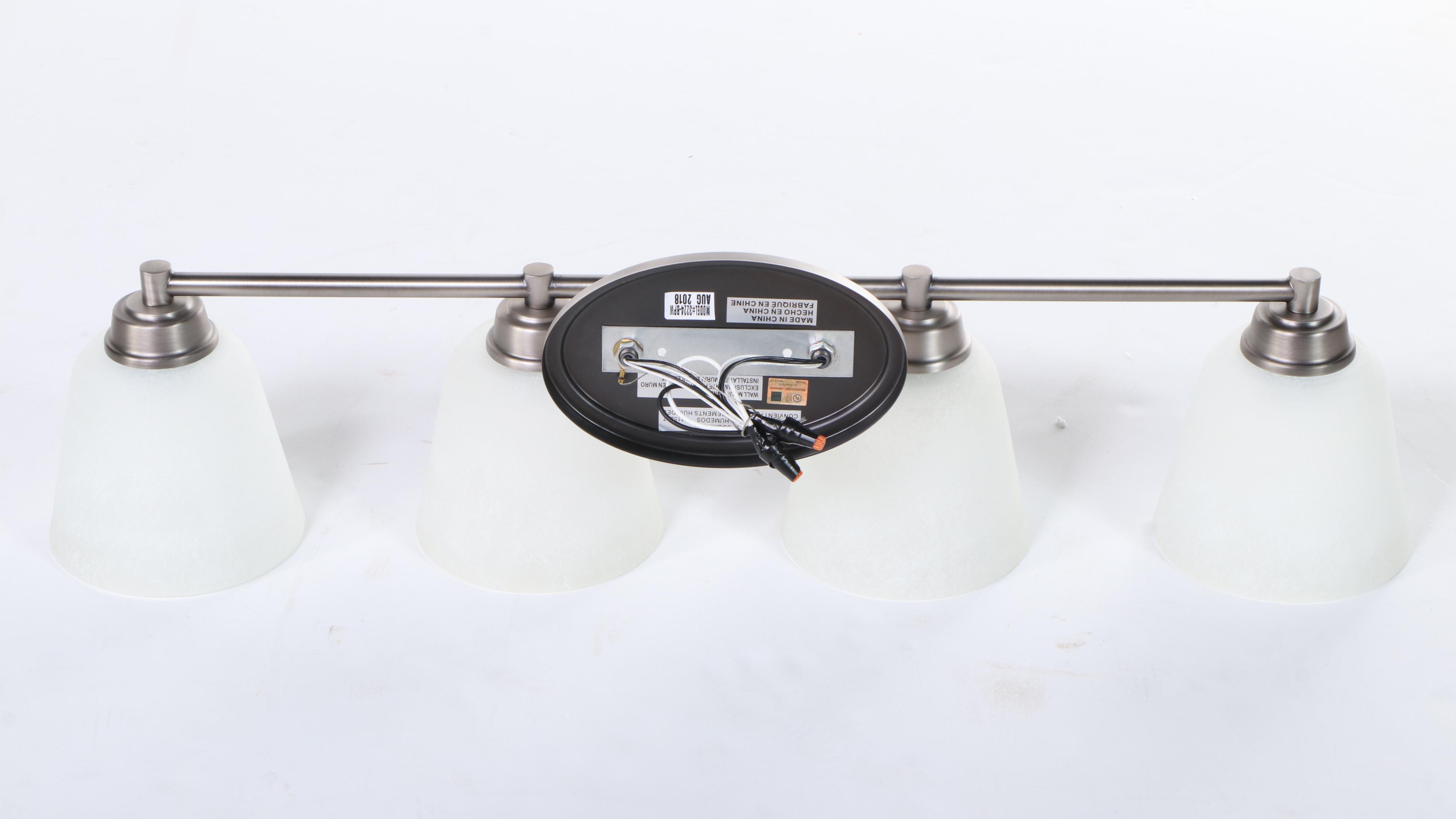 Millennium Lighting Franklin Four-Light Bathroom Sconce in Brushed Pewter