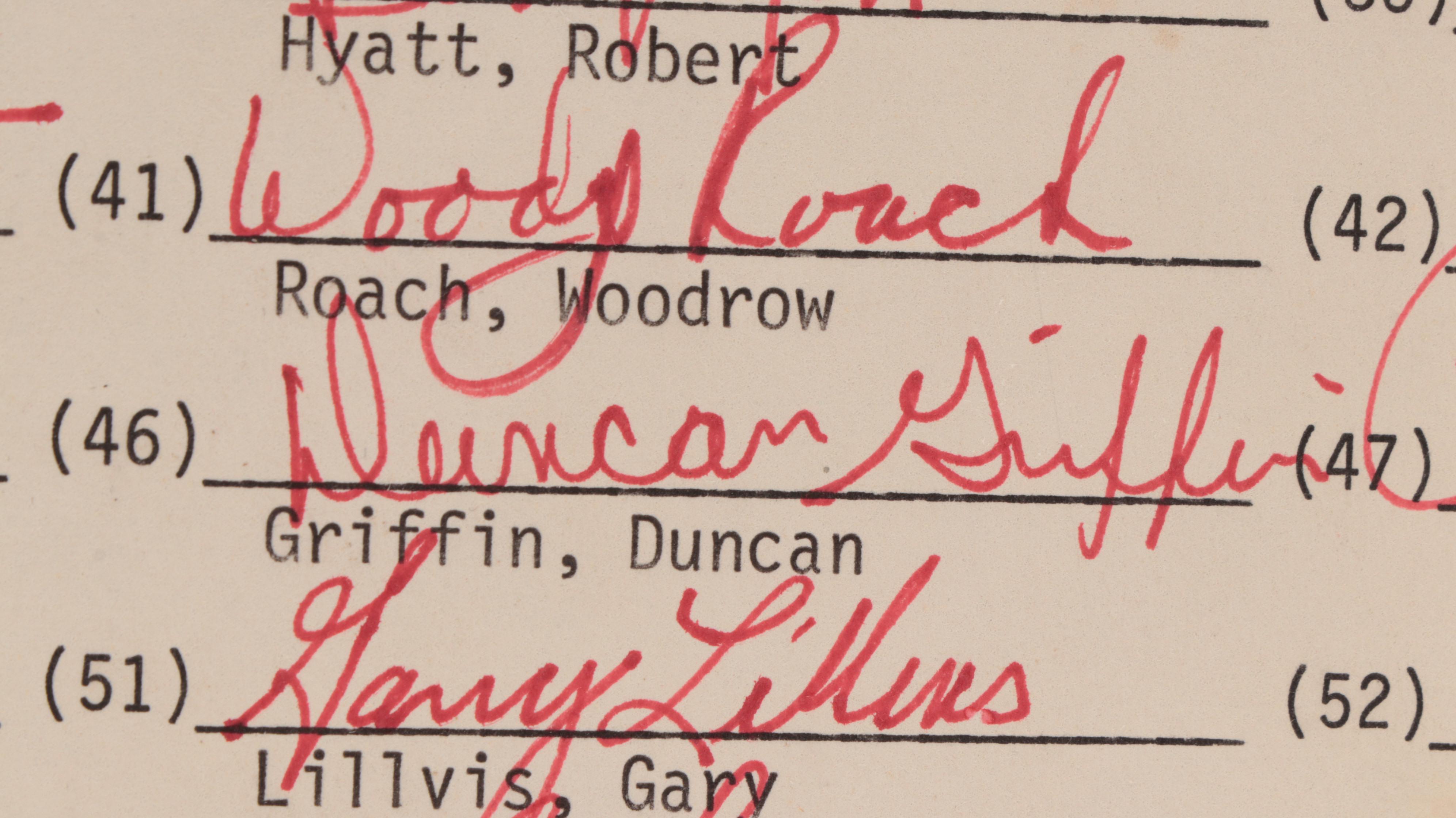 1975 Ohio State Buckeyes Football Signed Team Roster with Hayes, Griffin