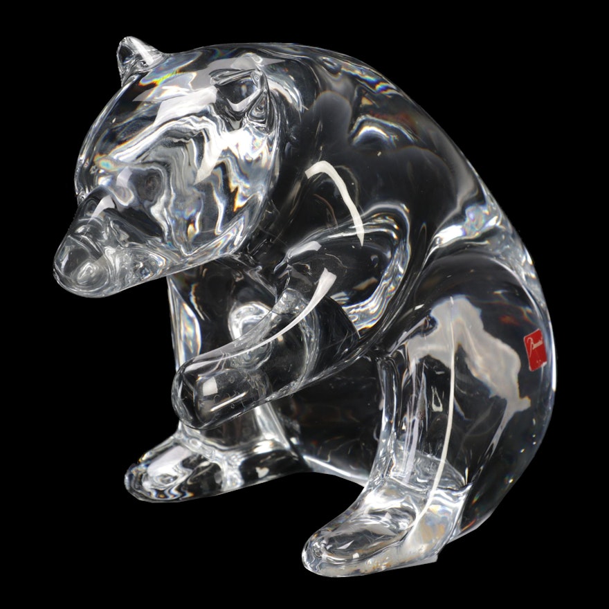 Baccarat Crystal "Yellowstone" Bear Figurine, Late 20th Century