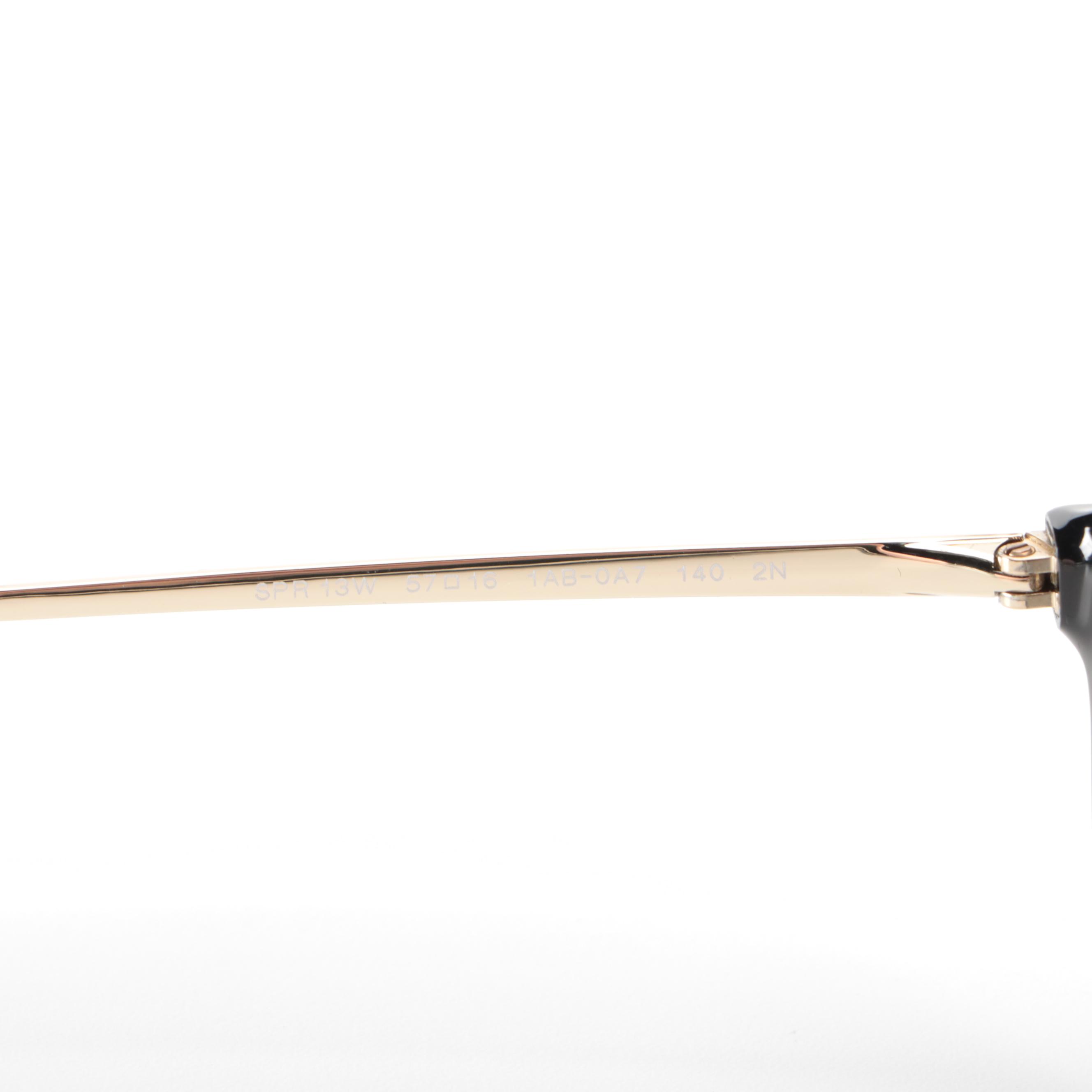 Prada Black Gradient Aviator Sunglasses with Case and Box