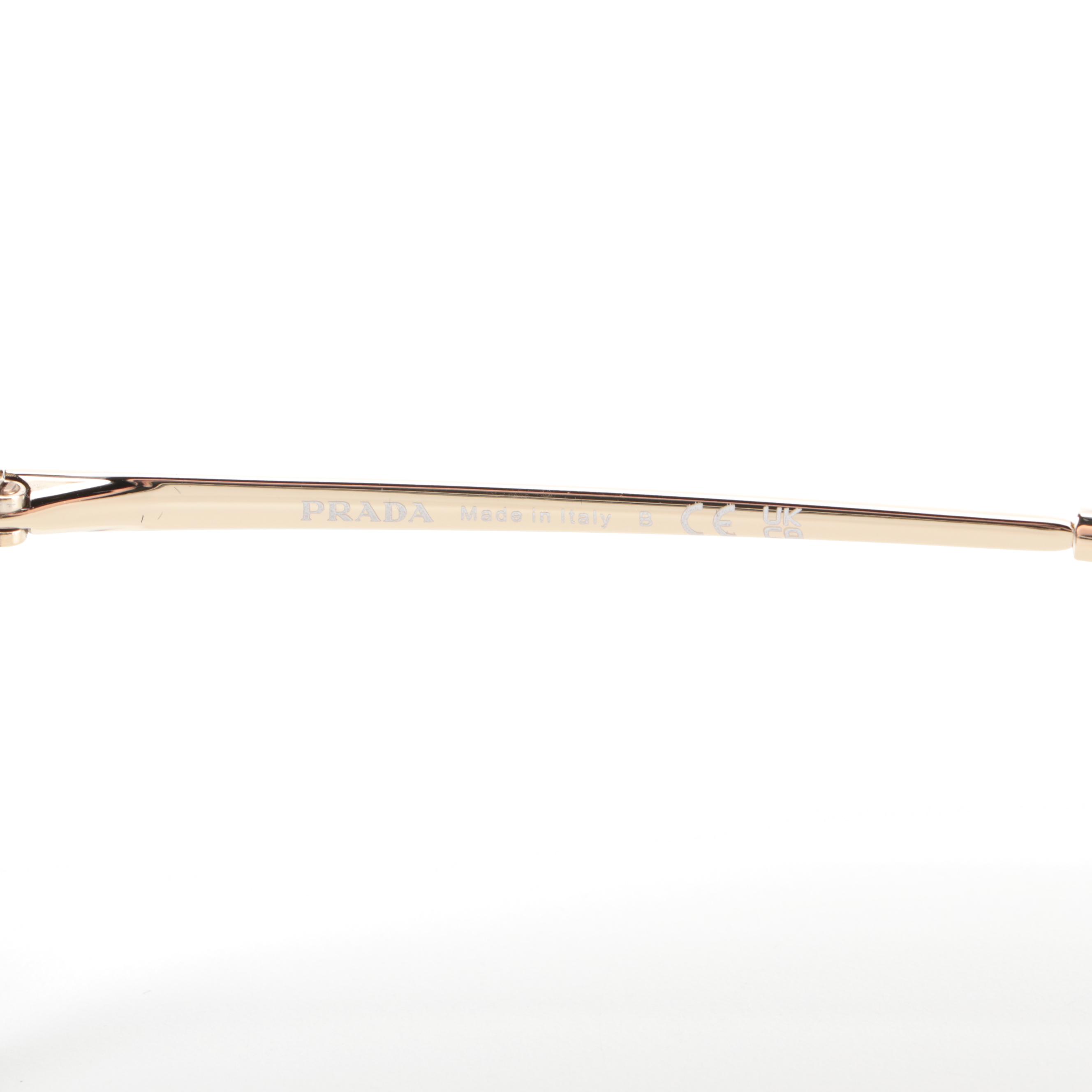 Prada Black Gradient Aviator Sunglasses with Case and Box