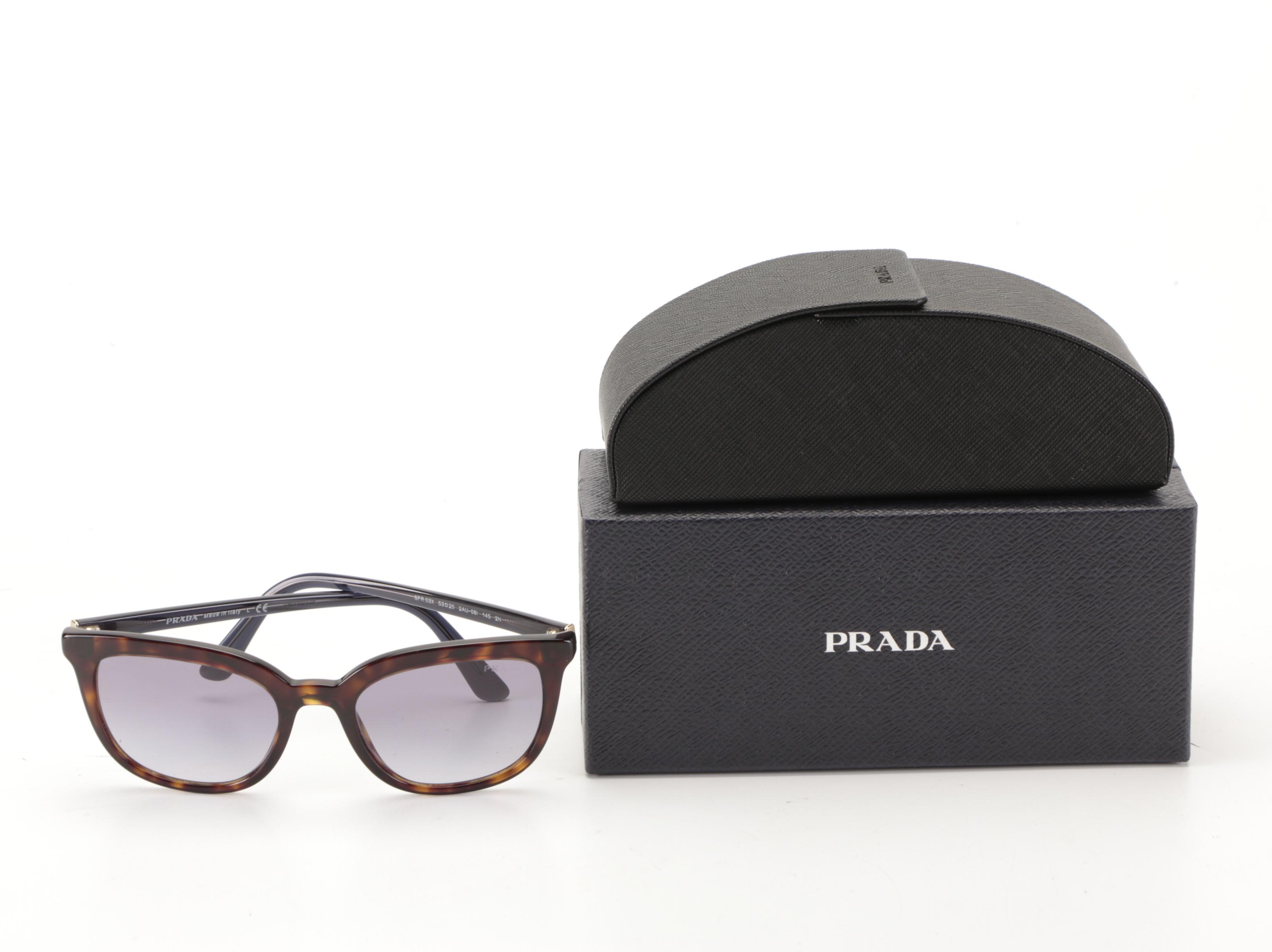 Prada SPR 03X Browline Sunglasses with Case and Box