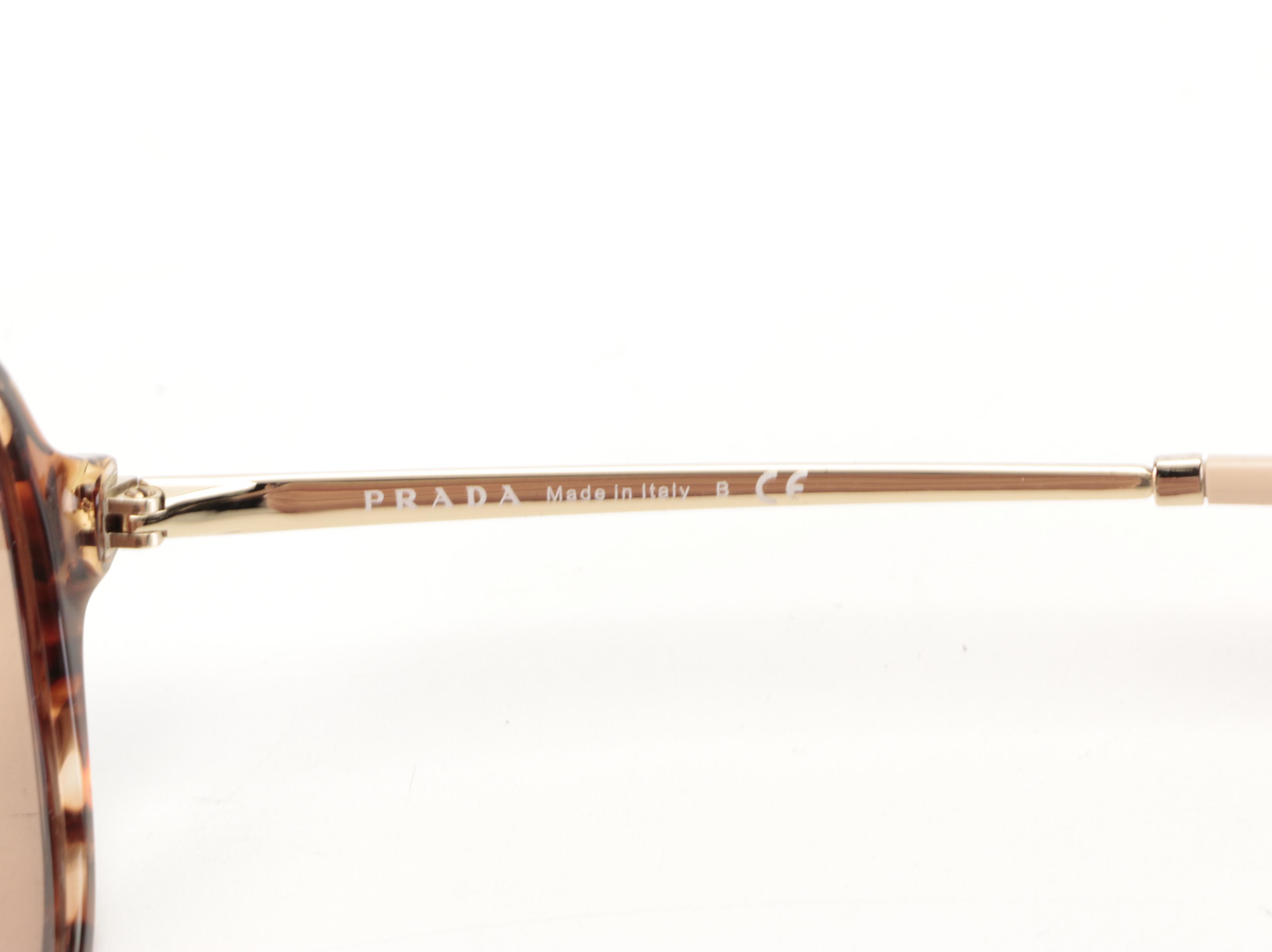 Prada SPR13W Aviator Sunglasses with Case and Box