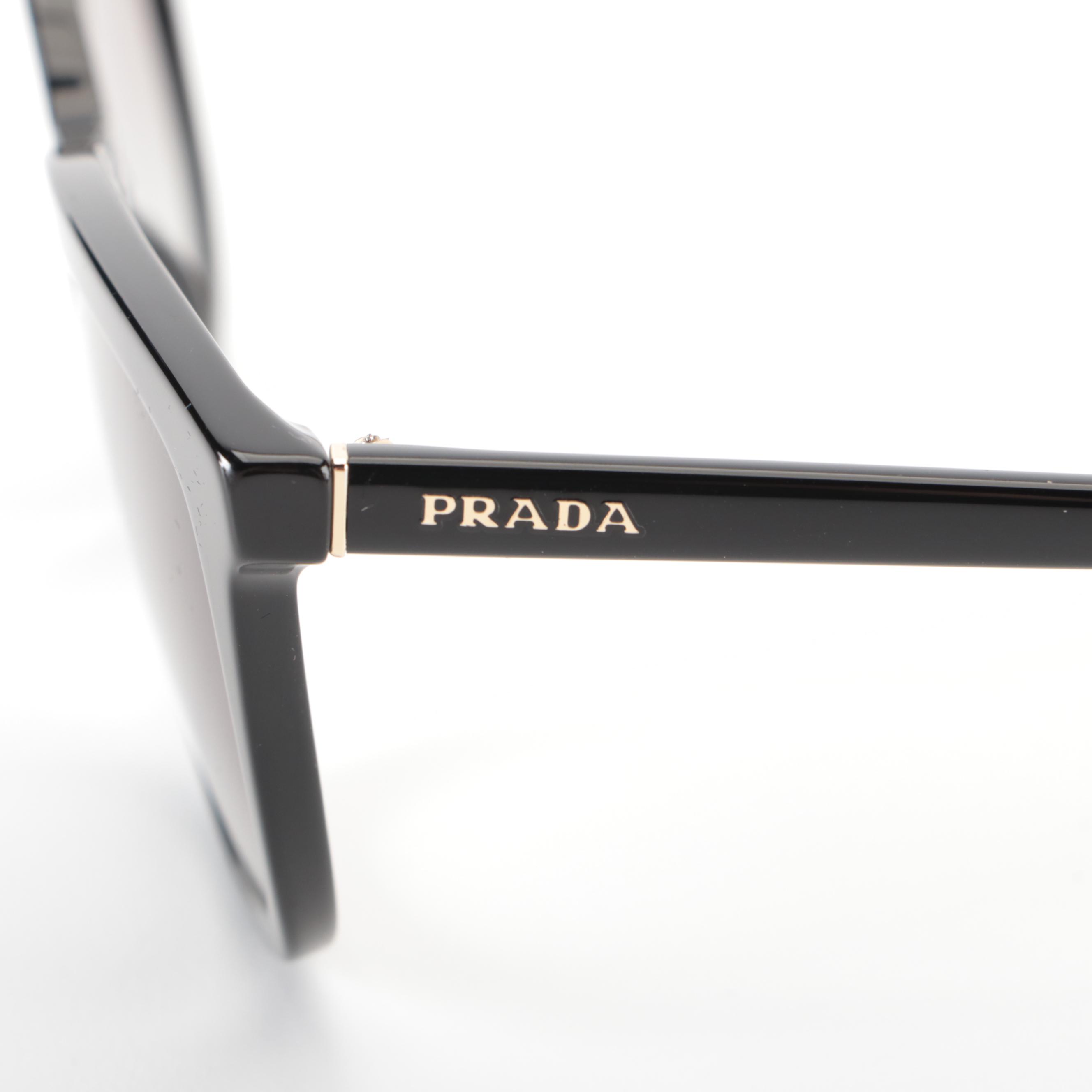 Prada SPR 03X Browline Sunglasses with Case and Box